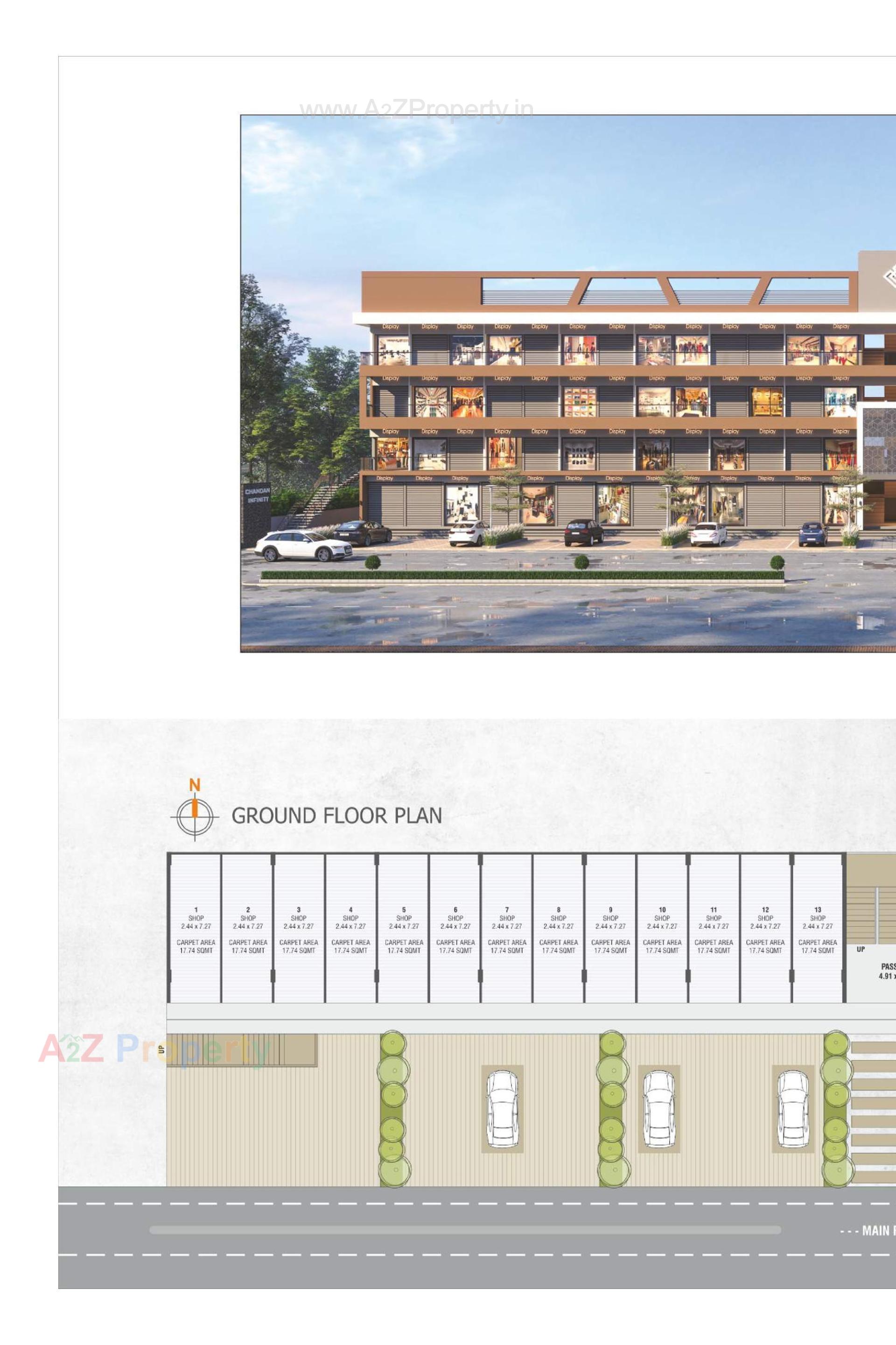 Layout of real estate project Chandan Infinity Chandan Heights located at Shapur, Junagadh, Gujarat