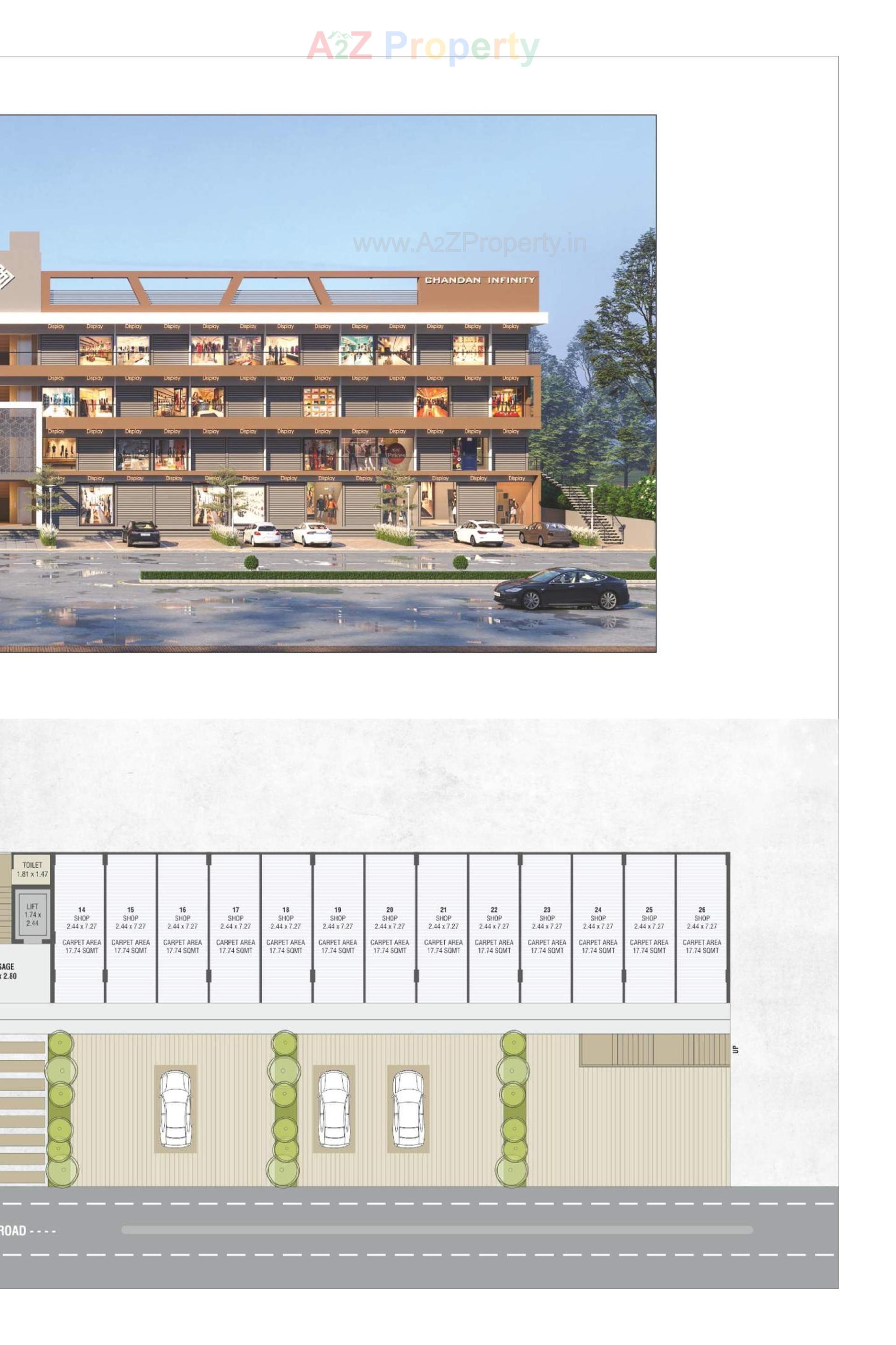 Layout of real estate project Chandan Infinity Chandan Heights located at Shapur, Junagadh, Gujarat