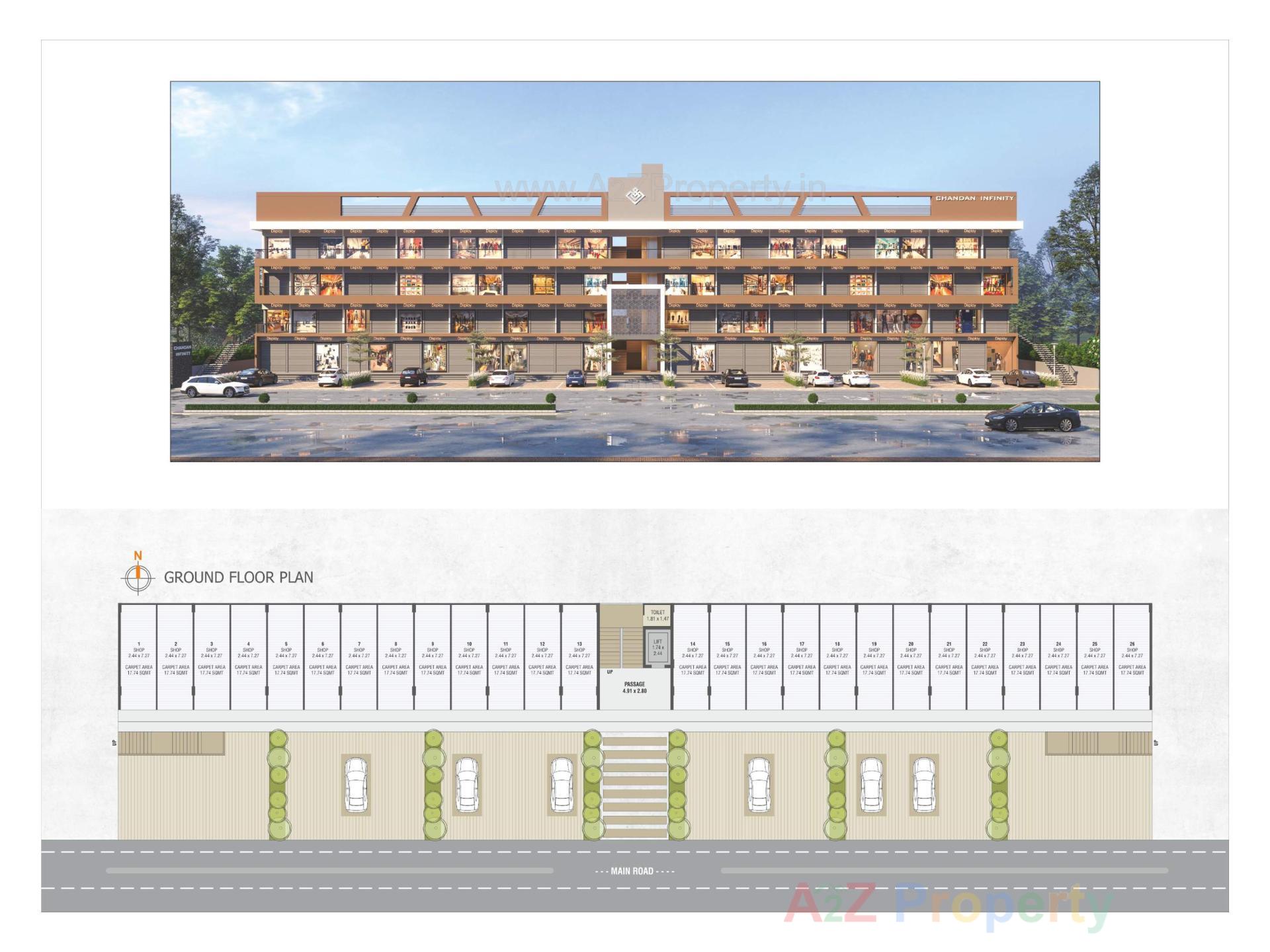 Layout of real estate project Chandan Infinity Chandan Heights located at Shapur, Junagadh, Gujarat