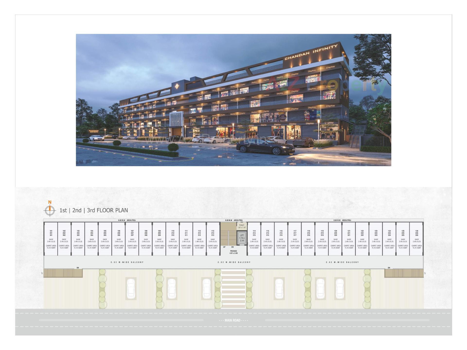 Layout of real estate project Chandan Infinity Chandan Heights located at Shapur, Junagadh, Gujarat