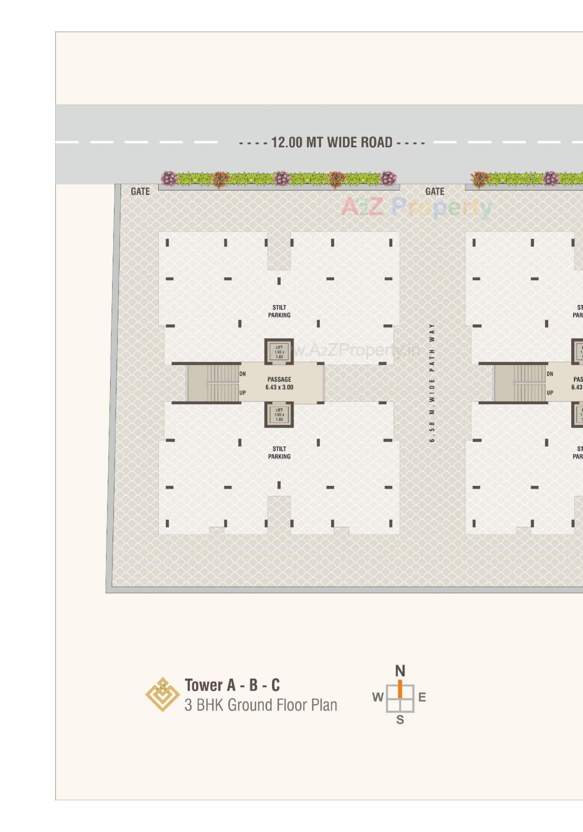 Layout of real estate project Chandan Infinity Chandan Heights located at Shapur, Junagadh, Gujarat