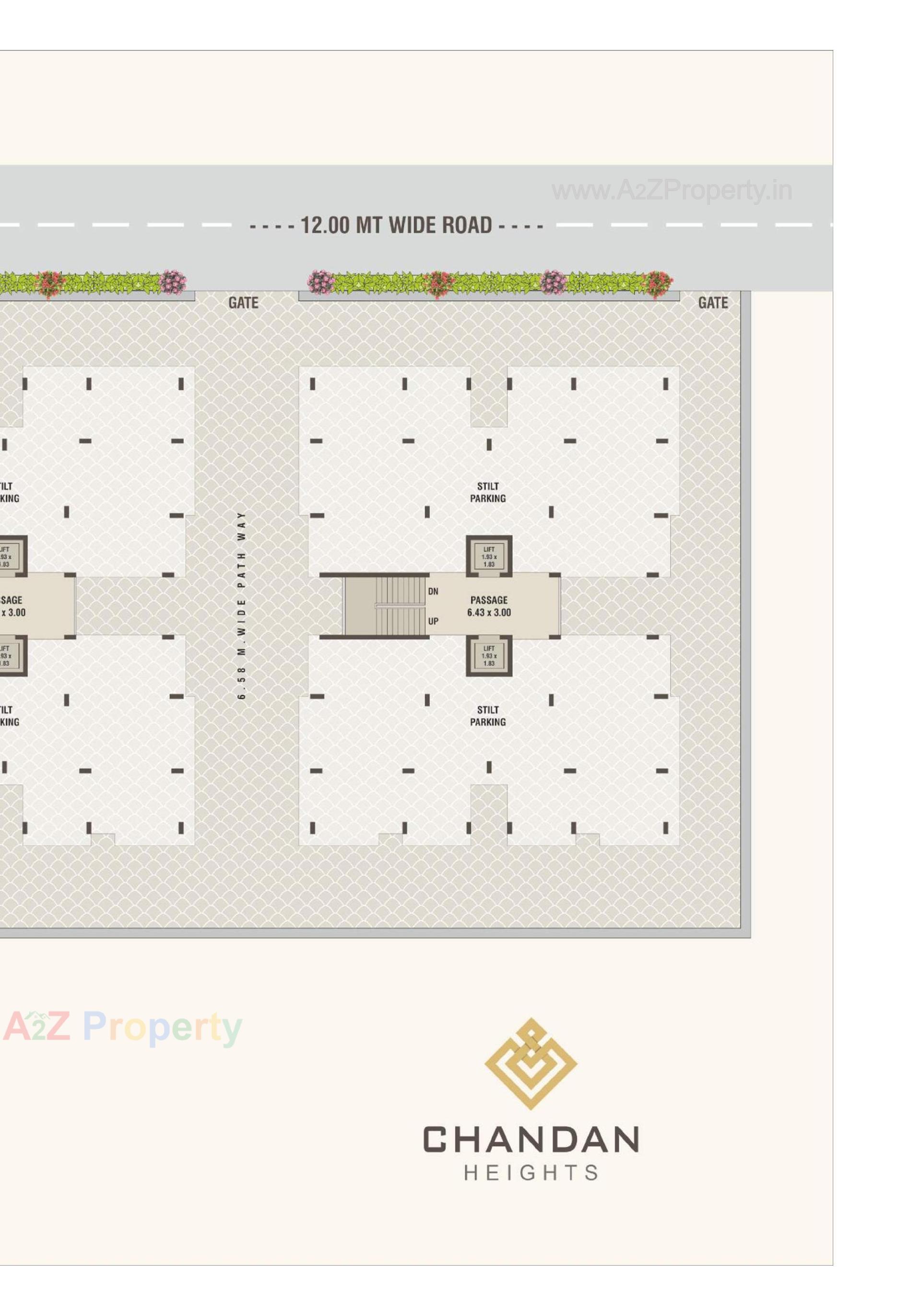 Layout of real estate project Chandan Infinity Chandan Heights located at Shapur, Junagadh, Gujarat