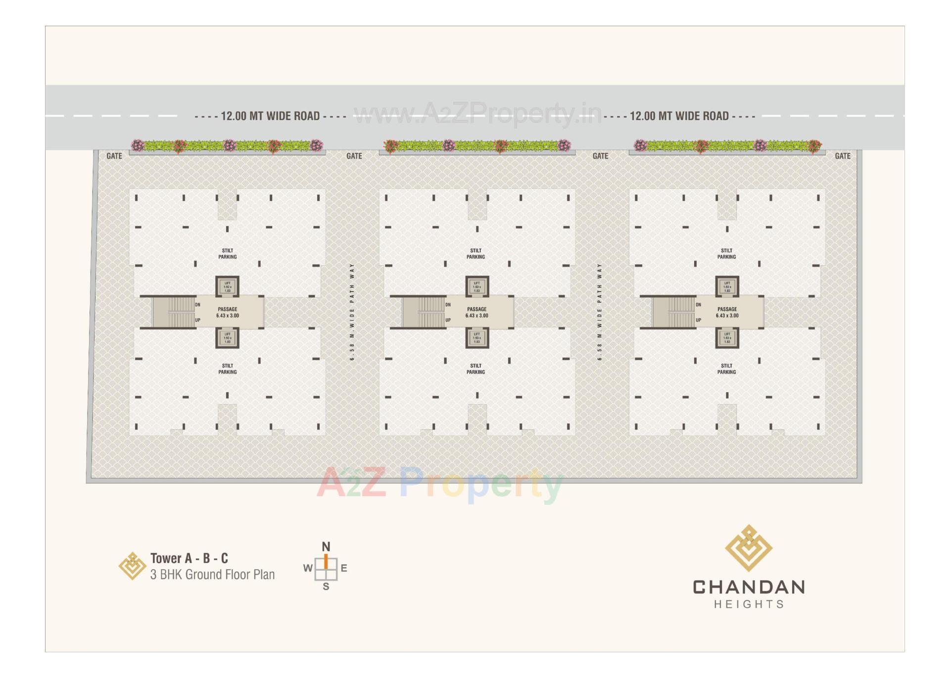 Layout of real estate project Chandan Infinity Chandan Heights located at Shapur, Junagadh, Gujarat