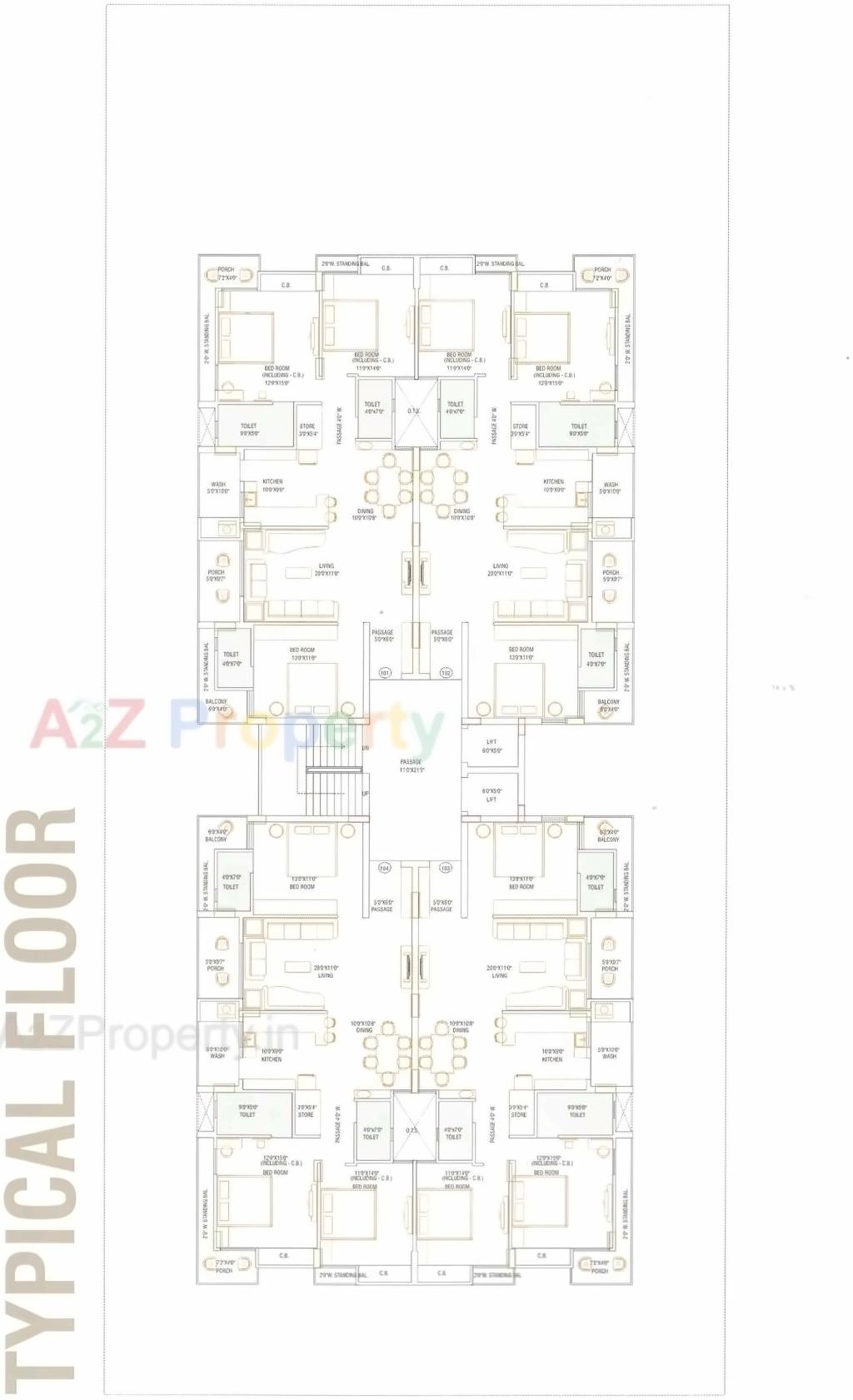 Layout of real estate project Chitrax Silver located at Jungadh-city, Junagadh, Gujarat