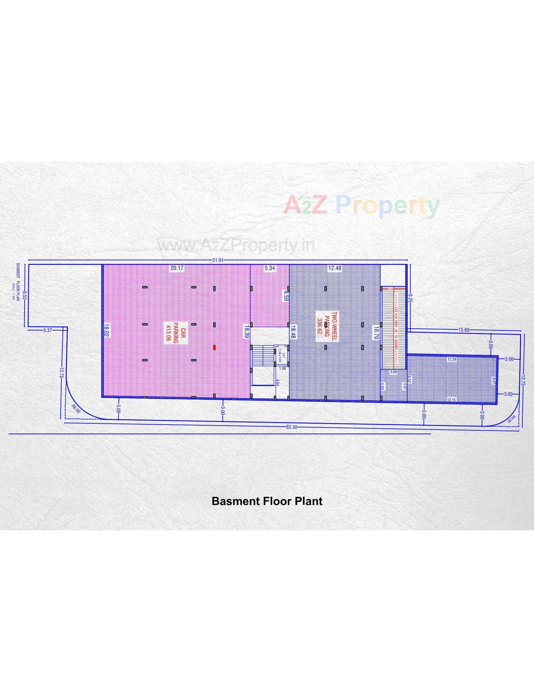 Layout of real estate project Cross Road Mega Mall located at Timbawadi, Junagadh, Gujarat