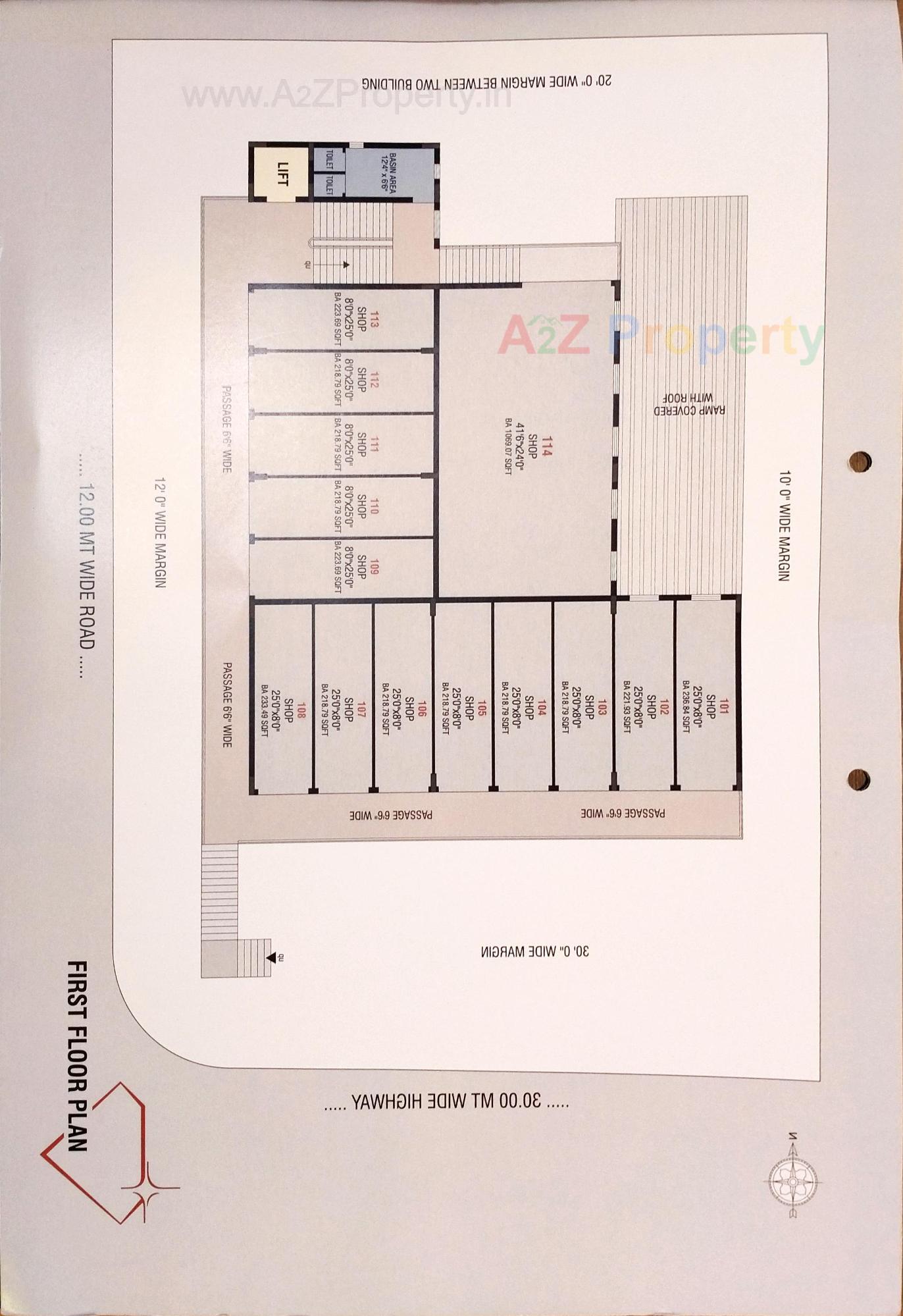 Layout of real estate project Crystal located at Timbawadi, Junagadh, Gujarat