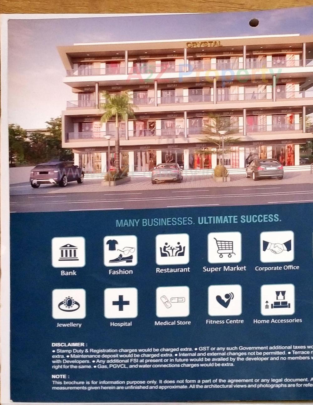 3D Elevation of real estate project Crystal located at Timbawadi, Junagadh, Gujarat