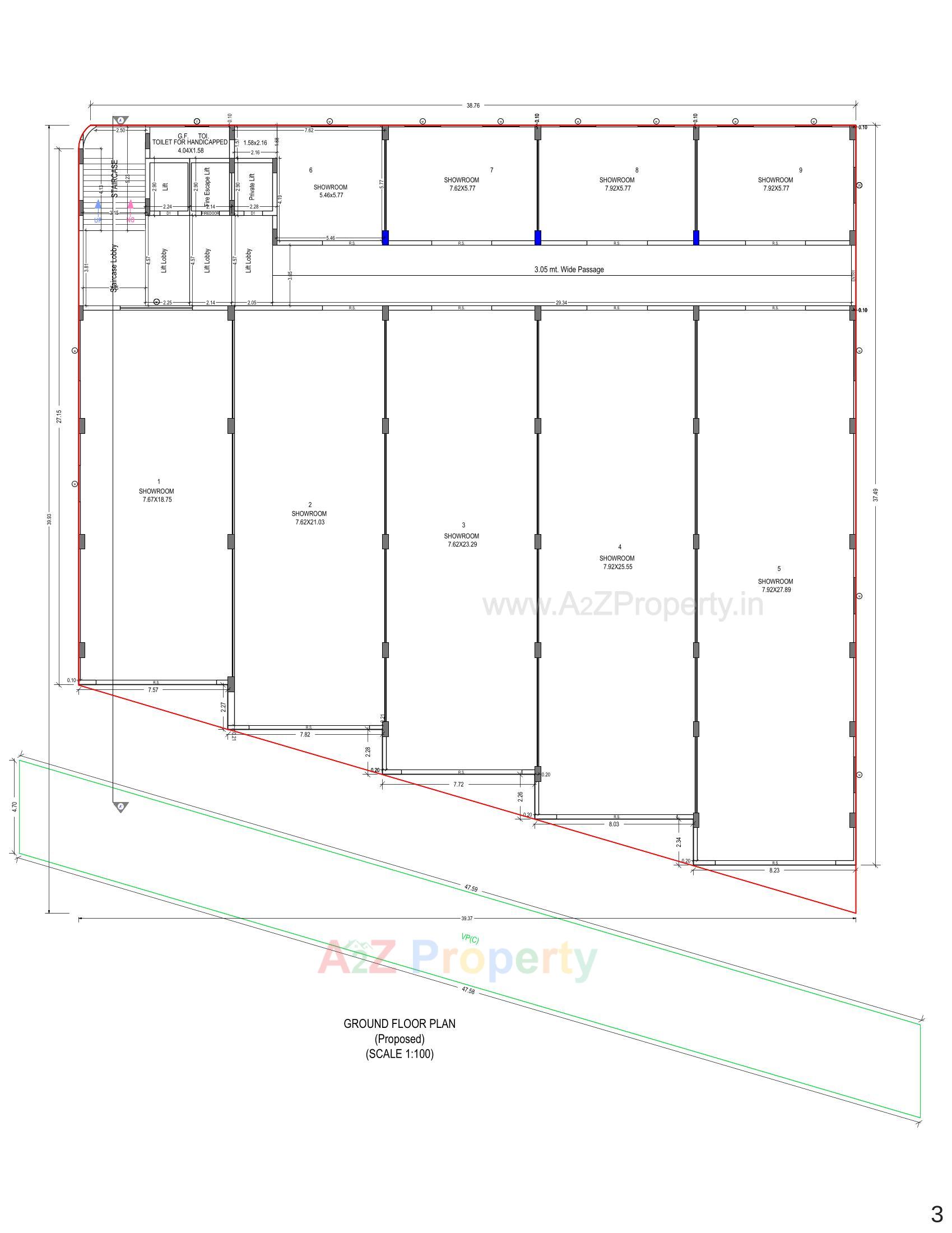 Layout of real estate project Dasaram Prime located at Chobari, Junagadh, Gujarat