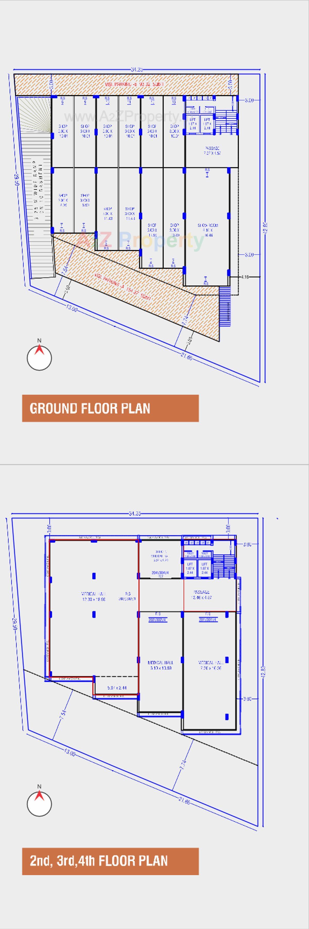 Layout of real estate project Doctor House Plus located at Zanzarda, Junagadh, Gujarat