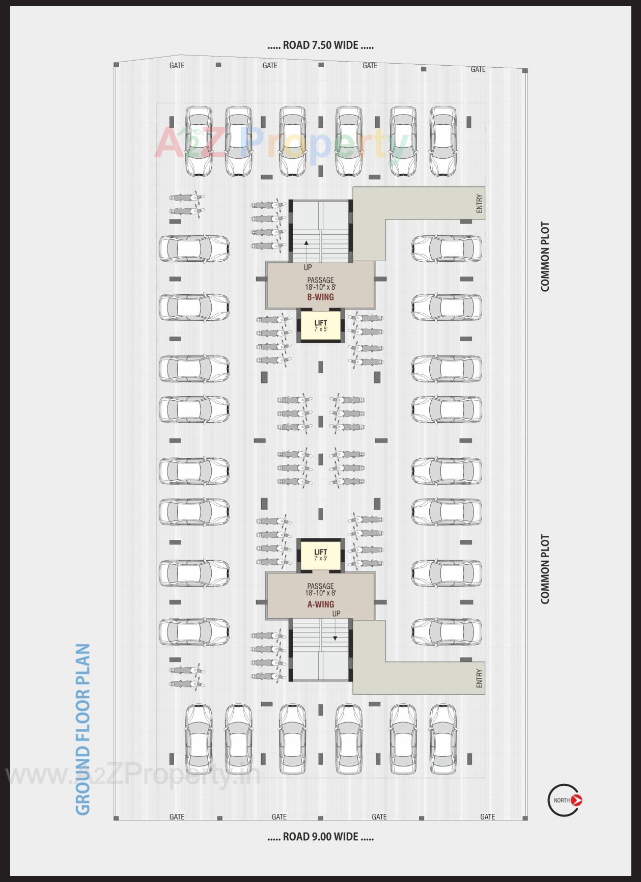 Layout of real estate project Dwarika Platinum located at Joshipura, Junagadh, Gujarat