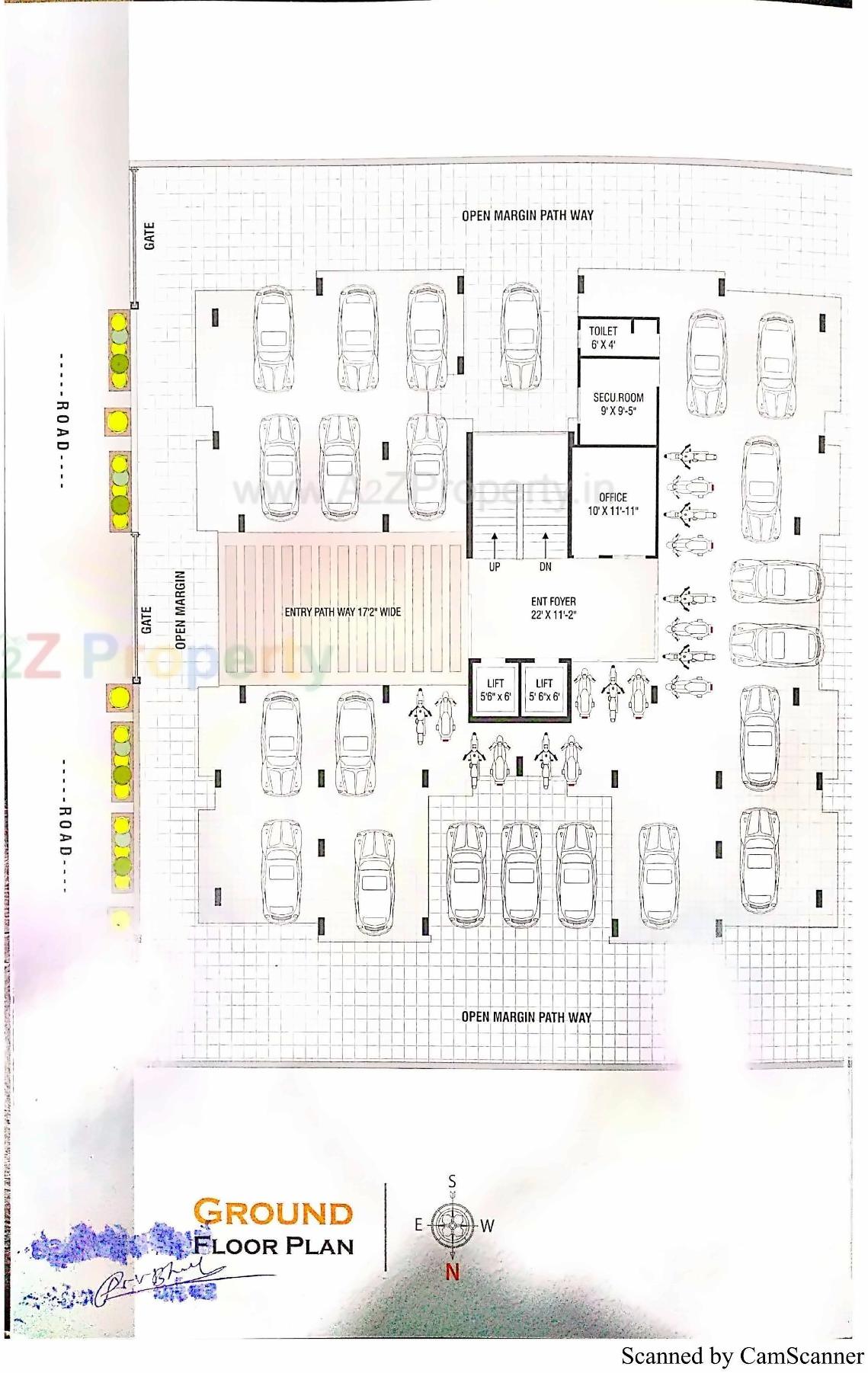Layout of real estate project Iscon Heights located at Moti-palace-township-1, Junagadh, Gujarat