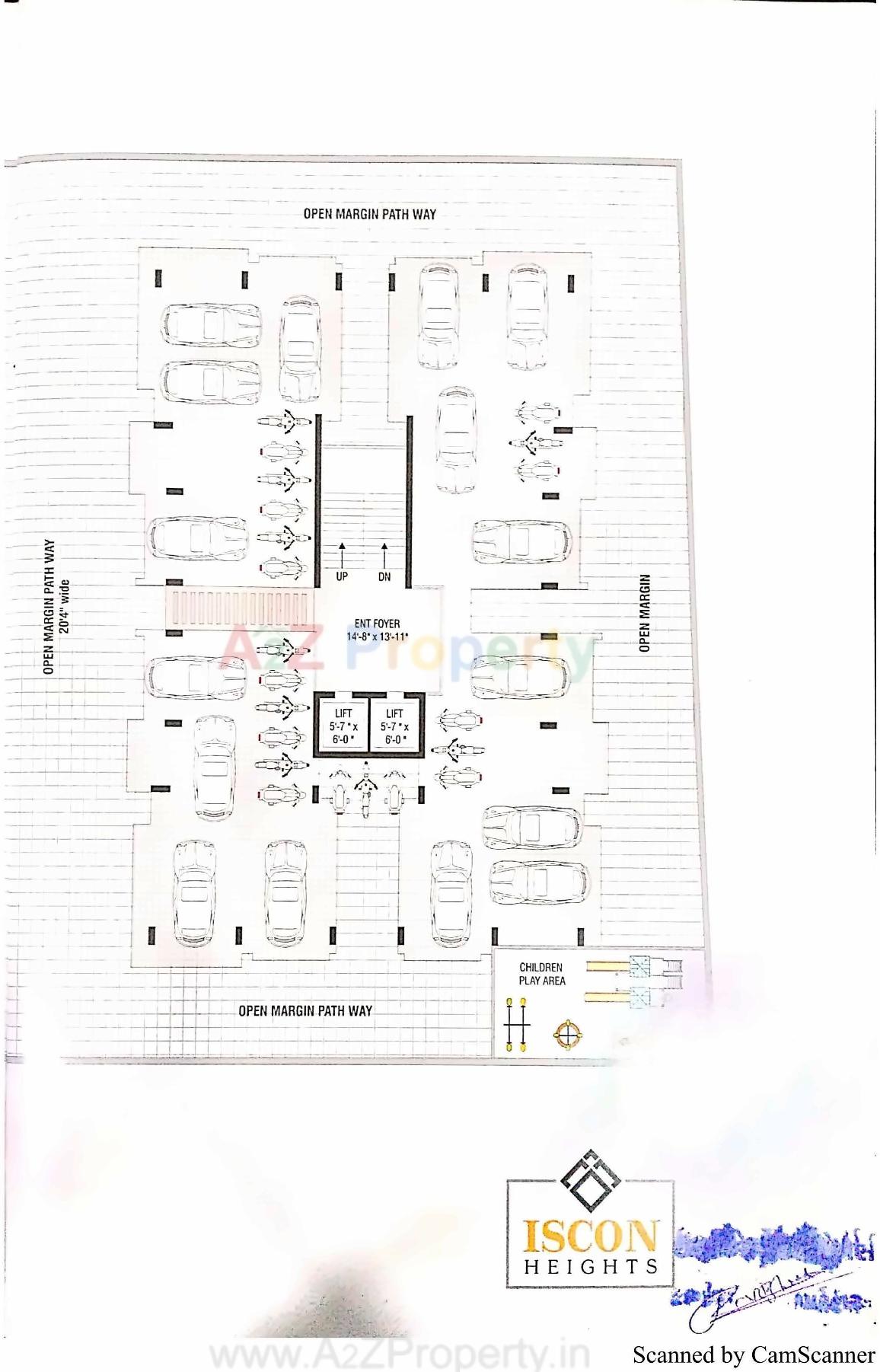 Layout of real estate project Iscon Heights located at Moti-palace-township-1, Junagadh, Gujarat