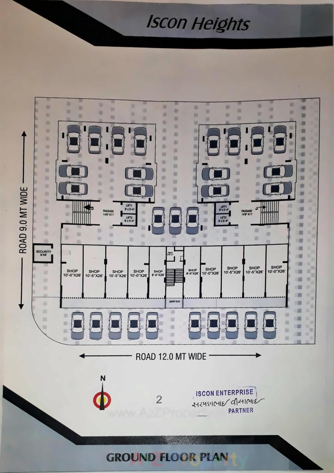 Layout of real estate project Iscon Heights located at Junagadh, Junagadh, Gujarat