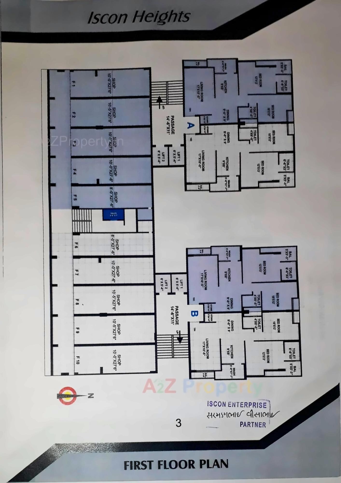 Layout of real estate project Iscon Heights located at Junagadh, Junagadh, Gujarat