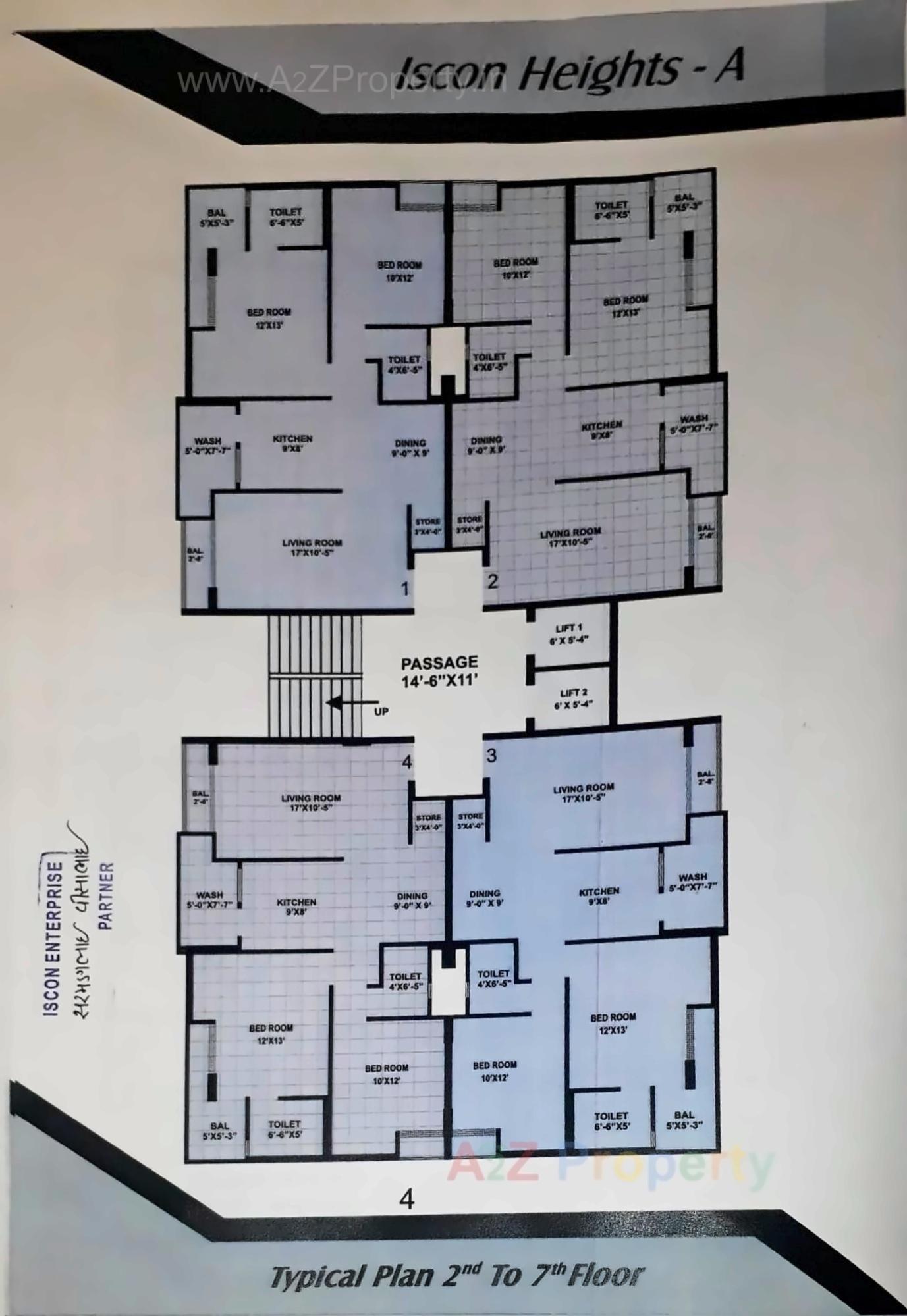Layout of real estate project Iscon Heights located at Junagadh, Junagadh, Gujarat