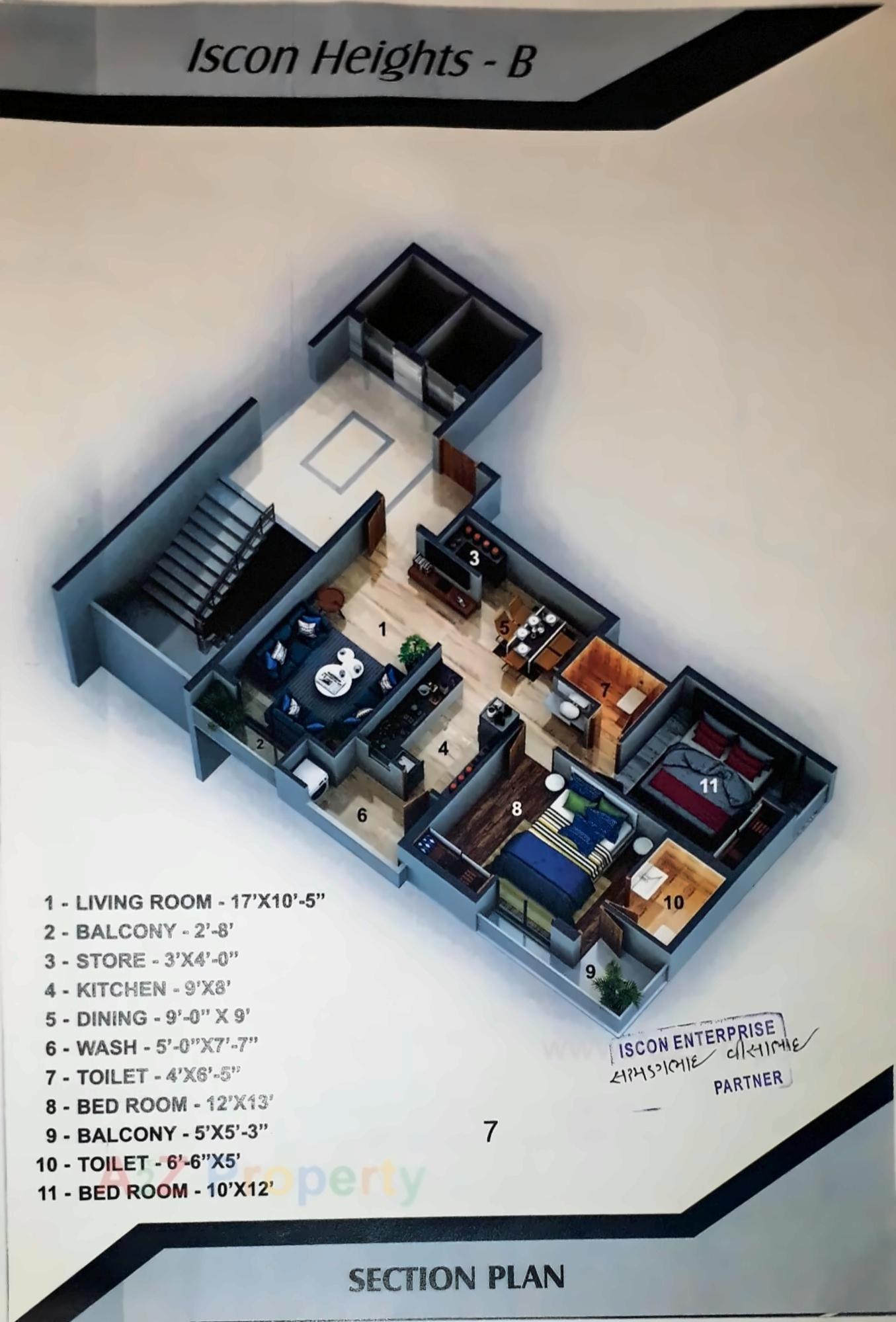Layout of real estate project Iscon Heights located at Junagadh, Junagadh, Gujarat