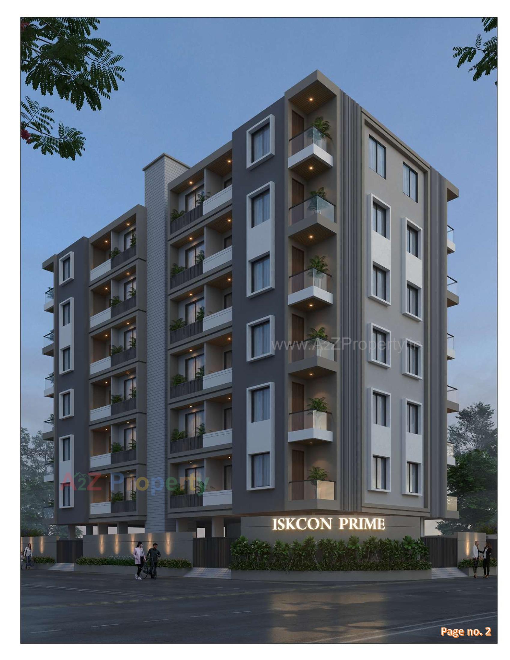 3D Elevation of real estate project Iskcon Prime located at Timbavadi, Junagadh, Gujarat
