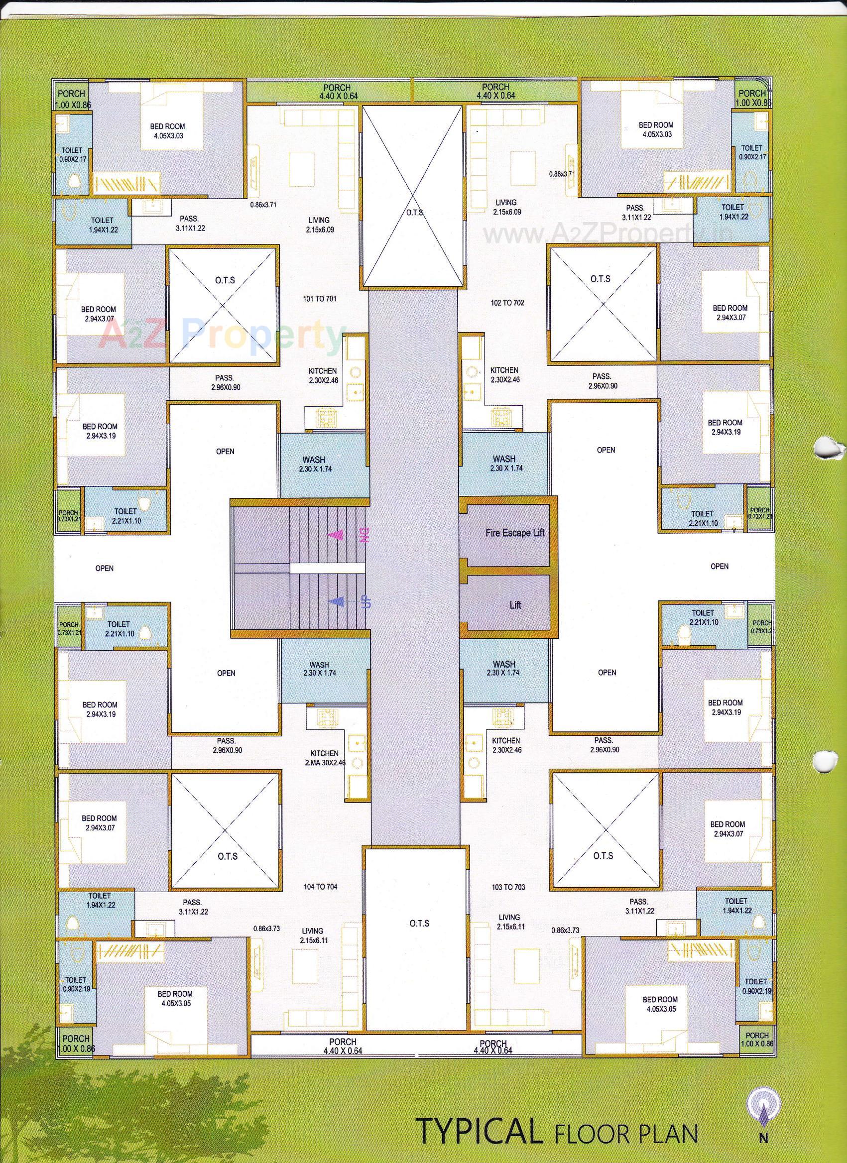 Layout of real estate project Kasturi Heights located at Patidar-nagar, Junagadh, Gujarat