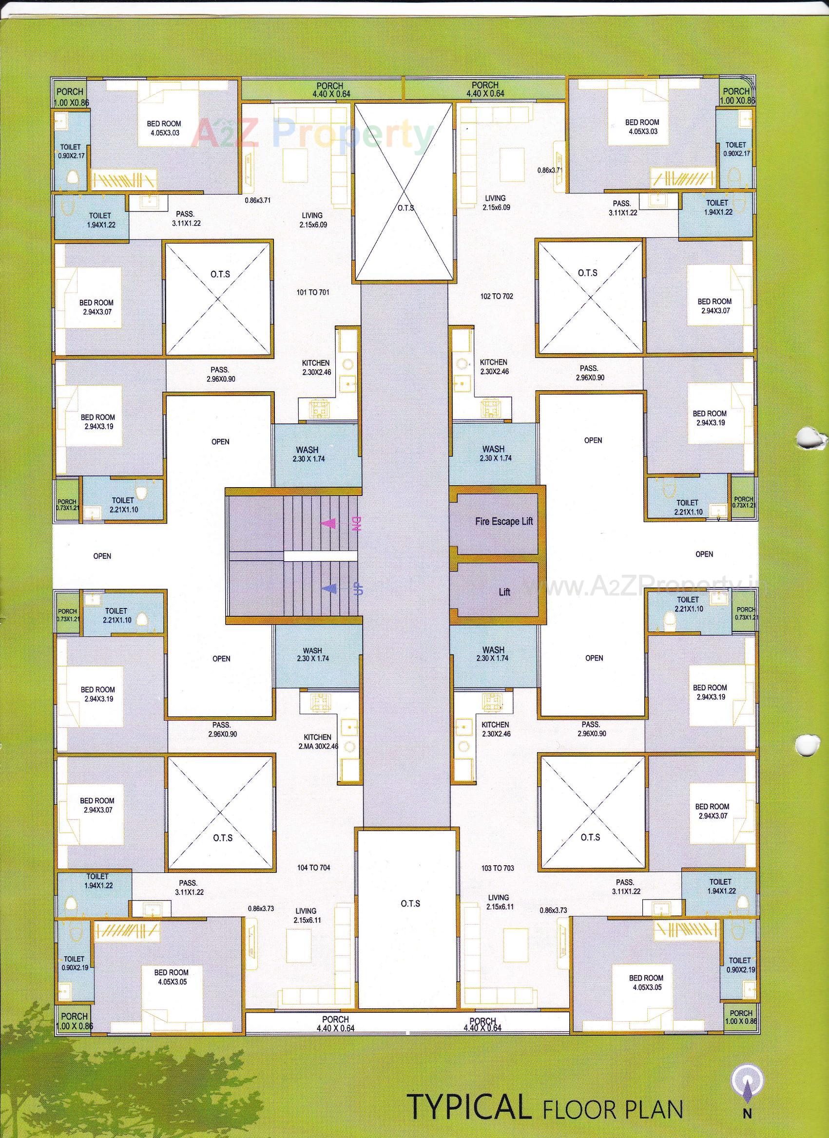 Layout of real estate project Kasturi Heights located at Junagadh, Junagadh, Gujarat