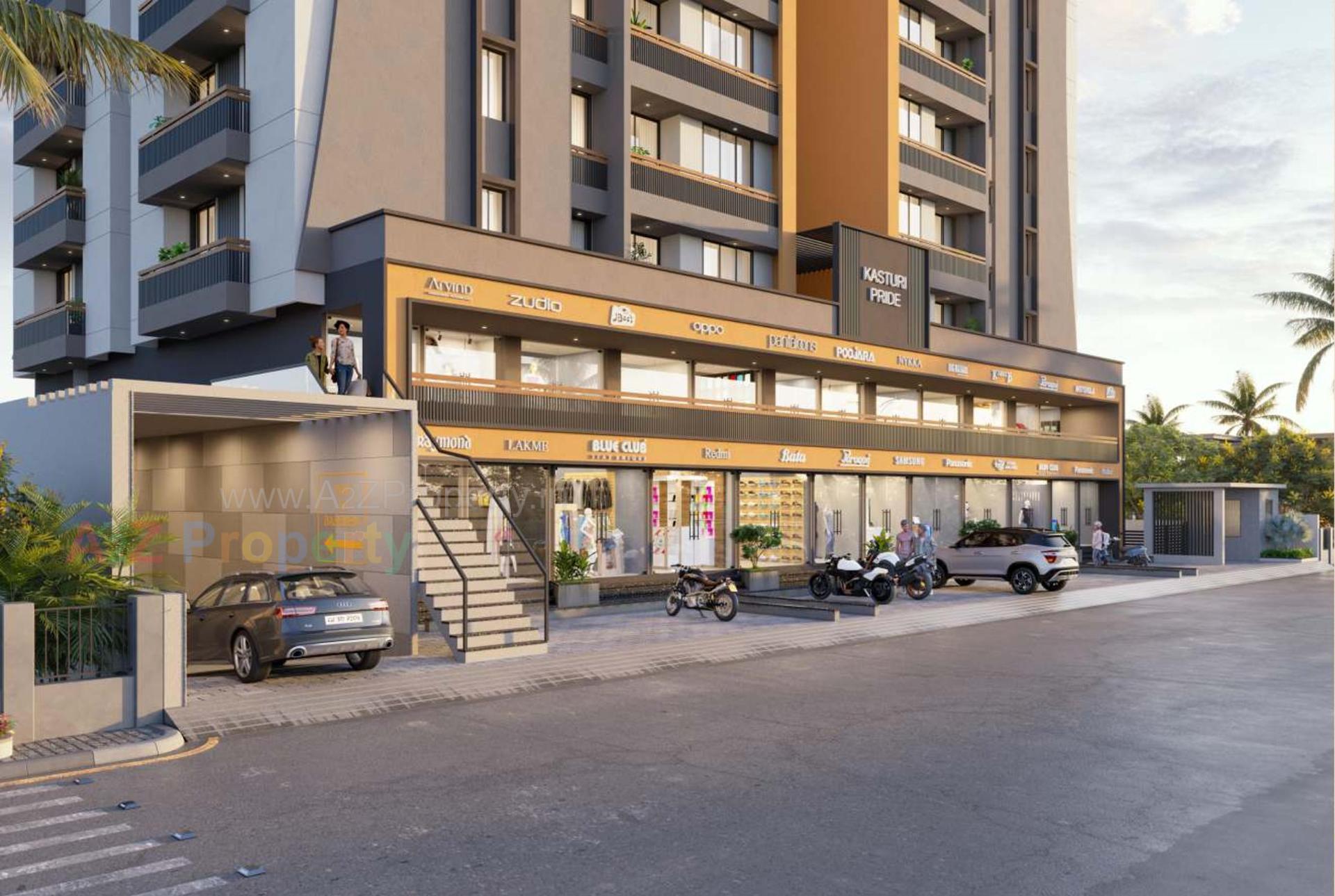 3D Elevation of real estate project Kasturi Pride located at Junagadh, Junagadh, Gujarat