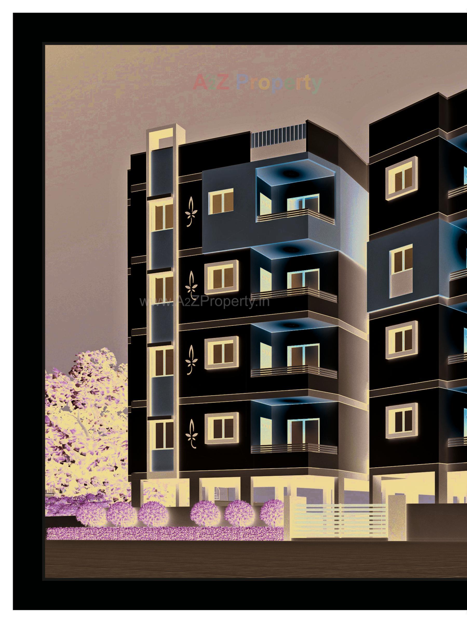 3D Elevation of real estate project Makkah Palace located at Junagadh, Junagadh, Gujarat