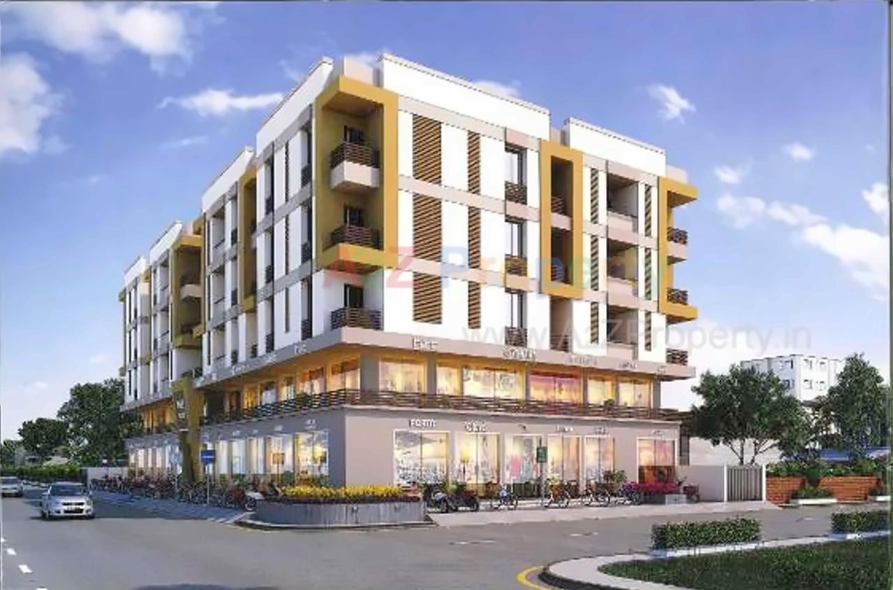 3D Elevation of real estate project Noble Central located at Junagadh, Junagadh, Gujarat