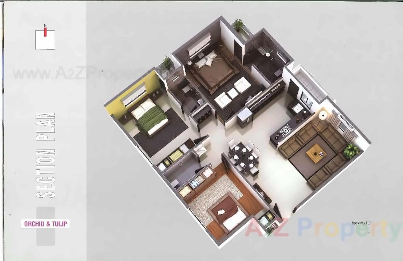 Layout of real estate project Noble Flora located at Junagadh, Junagadh, Gujarat