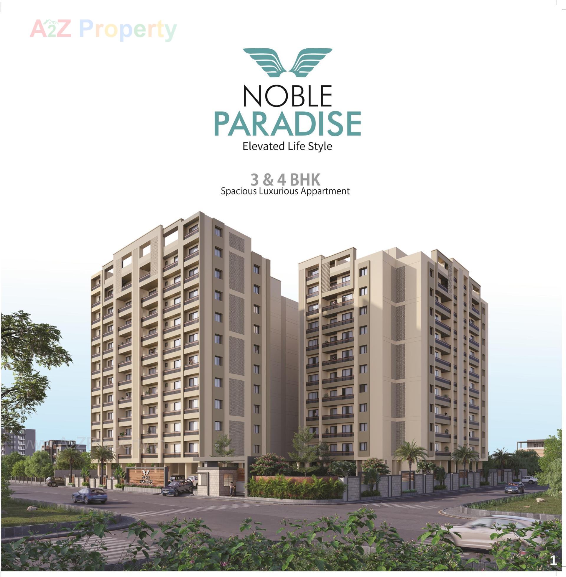 3D Elevation of real estate project Noble Paradise located at Junagadh, Junagadh, Gujarat