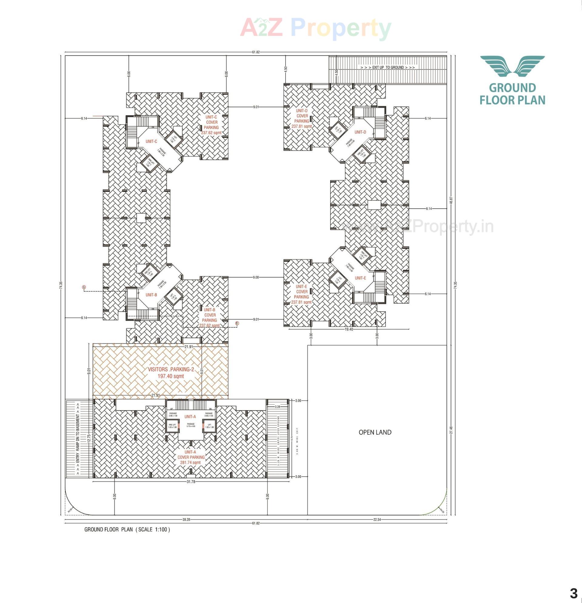 Layout of real estate project Noble Paradise located at Junagadh, Junagadh, Gujarat