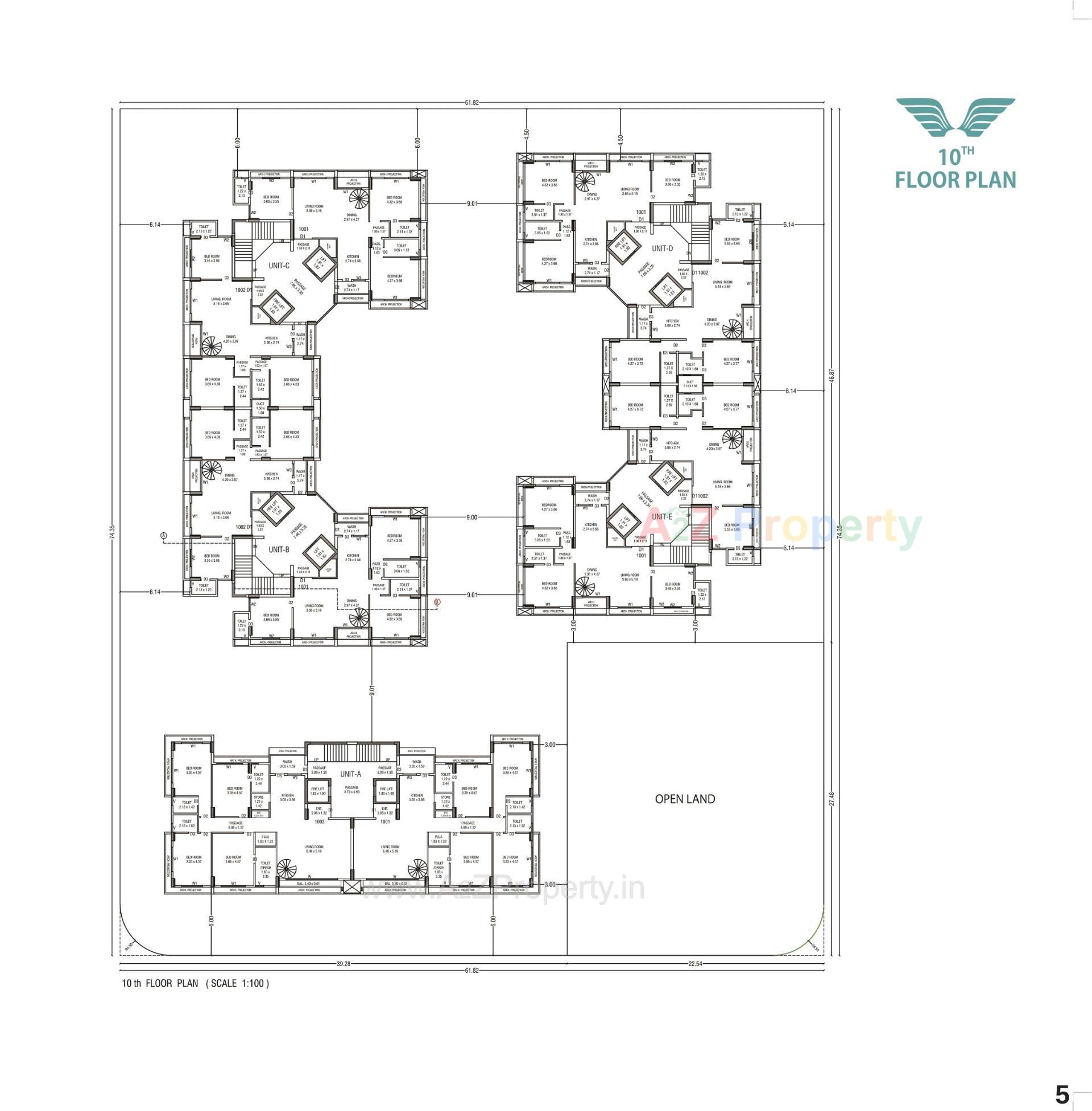 Layout of real estate project Noble Paradise located at Junagadh, Junagadh, Gujarat
