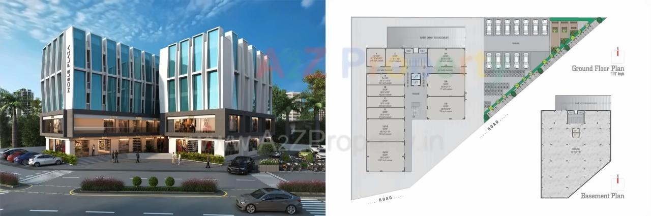 Layout of real estate project Noble Plaza located at Junagadh, Junagadh, Gujarat
