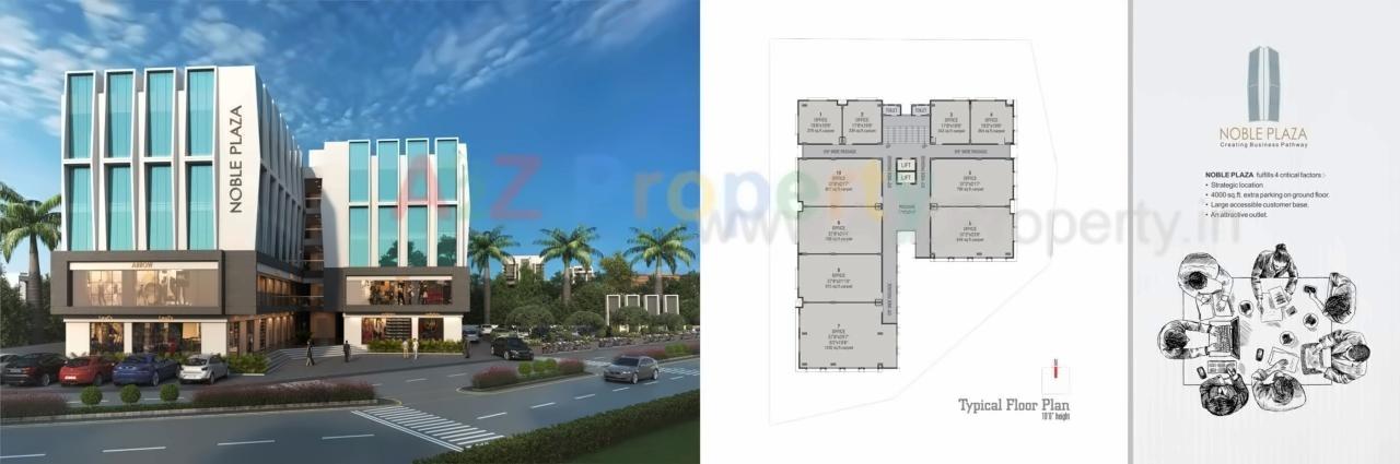 Layout of real estate project Noble Plaza located at Junagadh, Junagadh, Gujarat