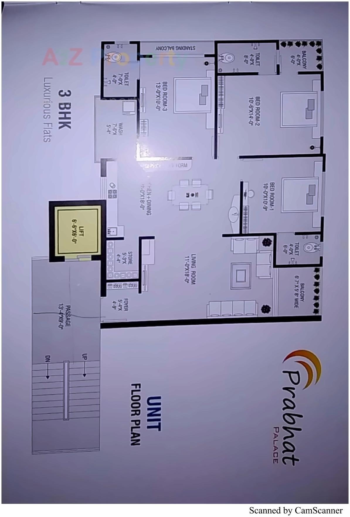 Layout of real estate project Prabhat Residency located at Zanzarda, Junagadh, Gujarat