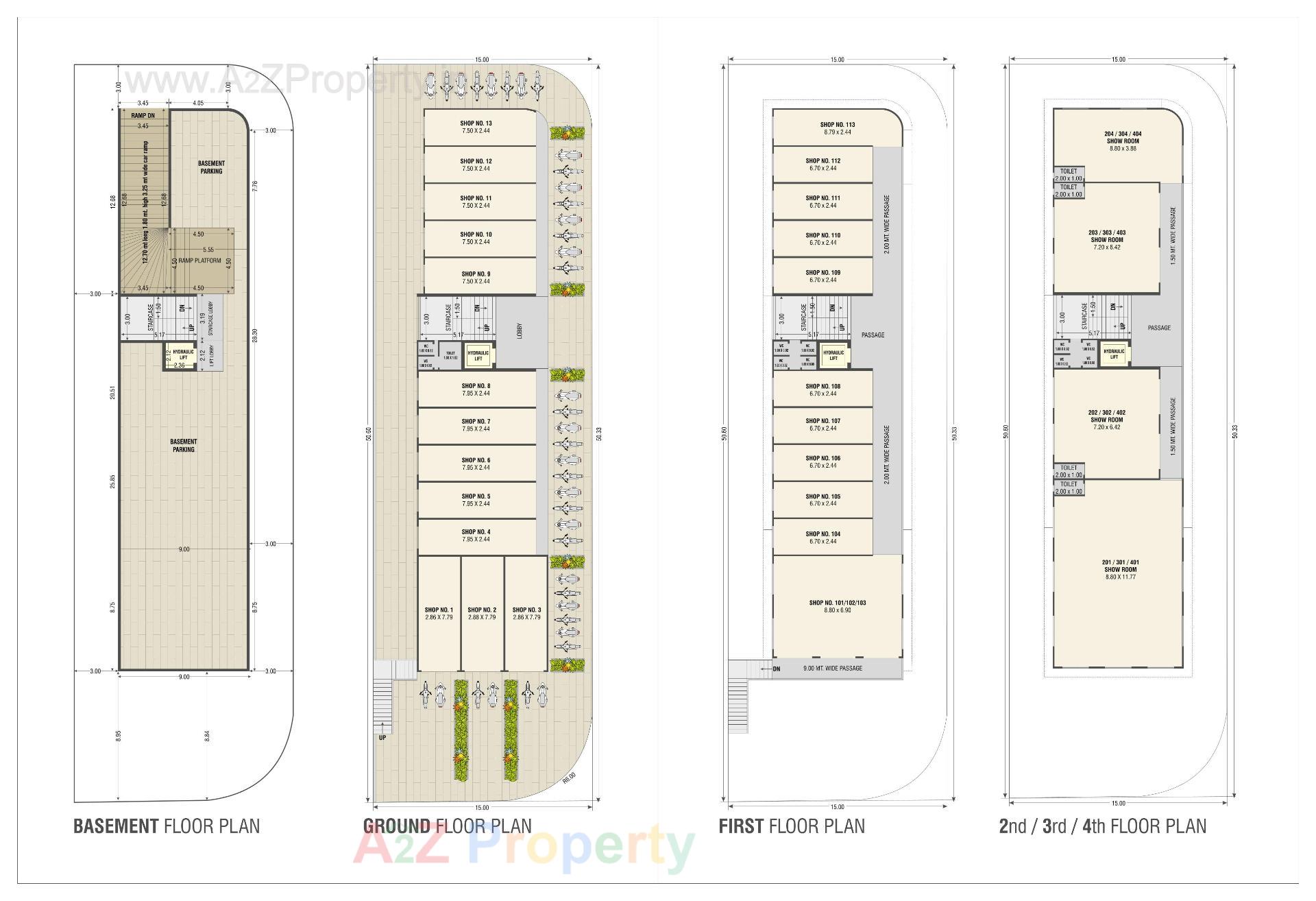 Layout of real estate project Radhe located at Timbavadi, Junagadh, Gujarat