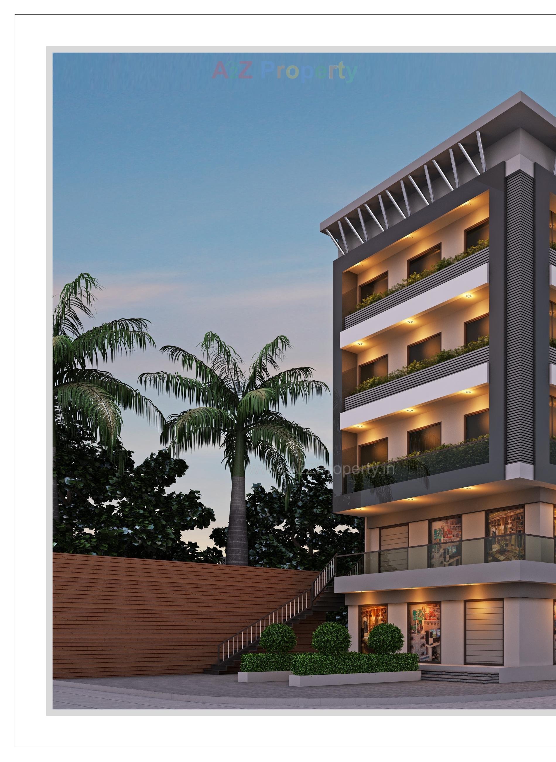 3D Elevation of real estate project Radhe located at Timbavadi, Junagadh, Gujarat