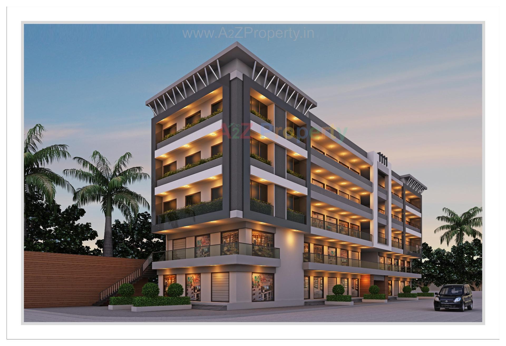 3D Elevation of real estate project Radhe located at Timbavadi, Junagadh, Gujarat