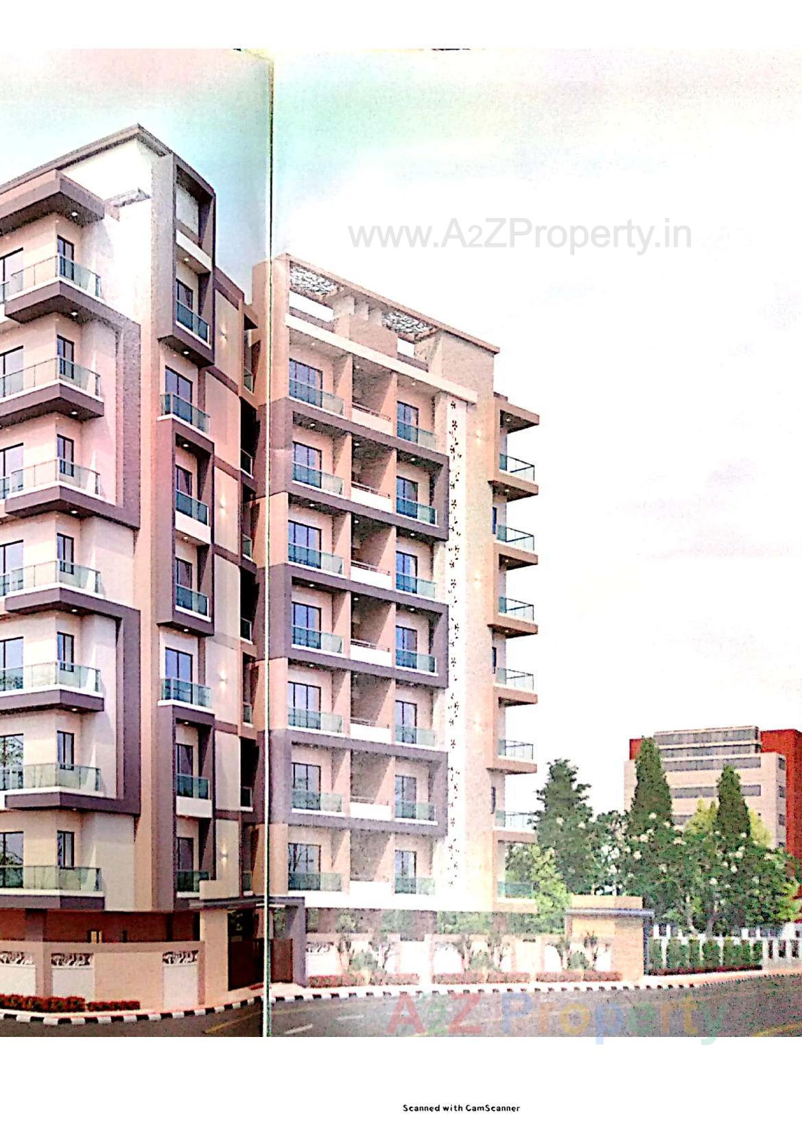 3D Elevation of real estate project Rudra Heights located at Talpad, Junagadh, Gujarat