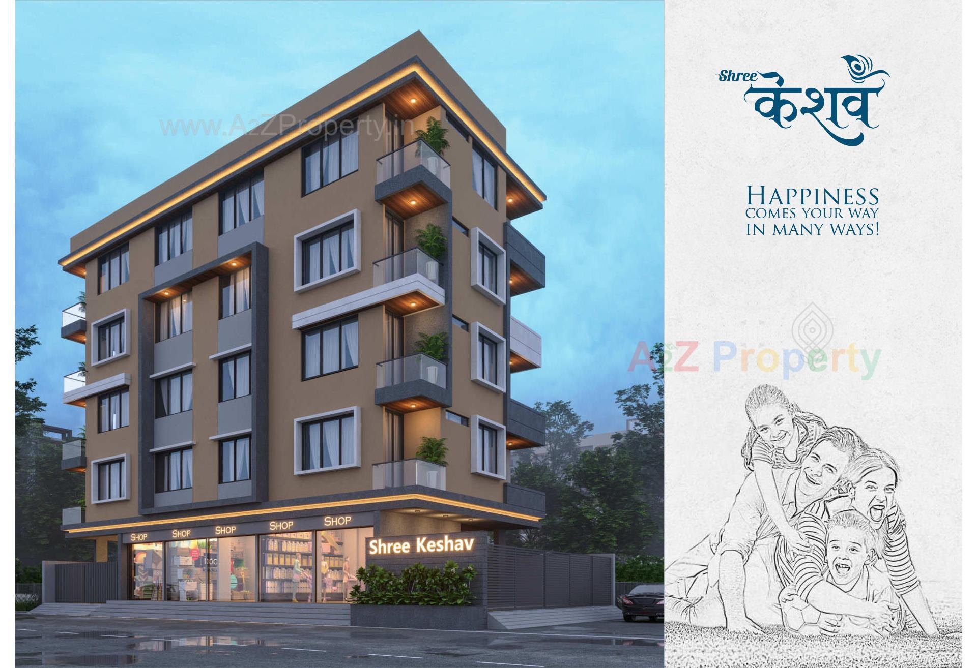 3D Elevation of real estate project Shree Keshav located at Joshipura, Junagadh, Gujarat