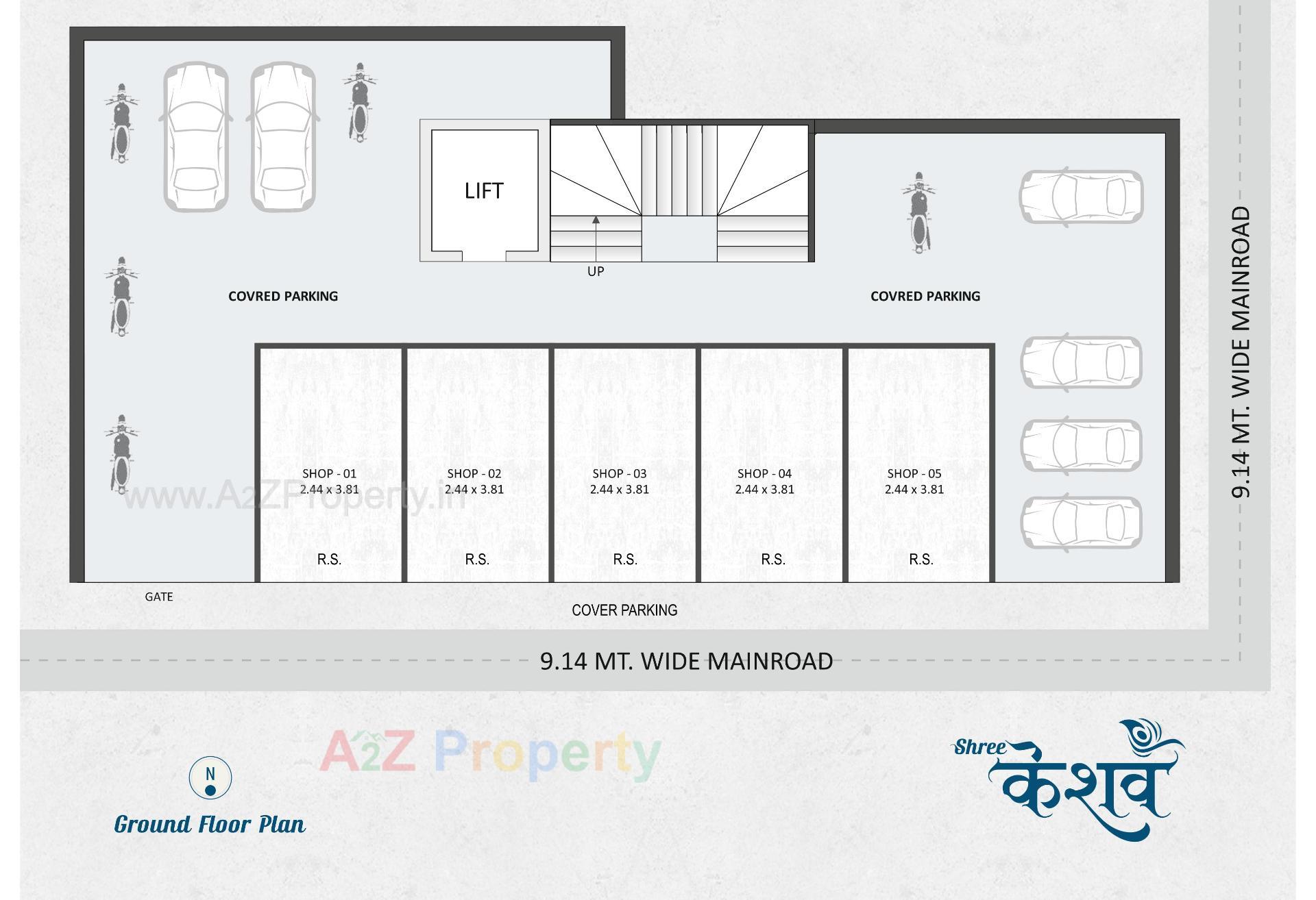 Layout of real estate project Shree Keshav located at Joshipura, Junagadh, Gujarat