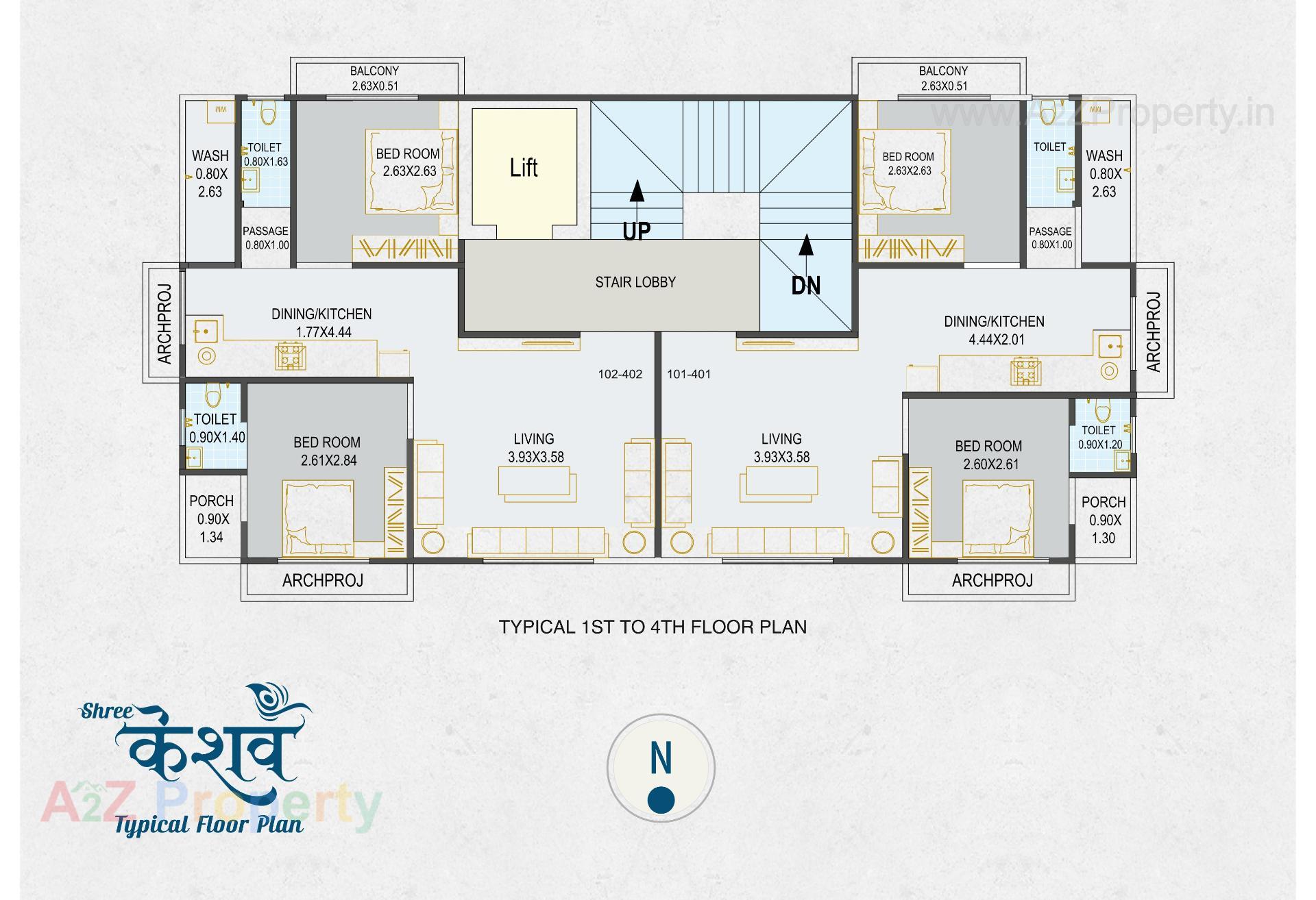 Layout of real estate project Shree Keshav located at Joshipura, Junagadh, Gujarat