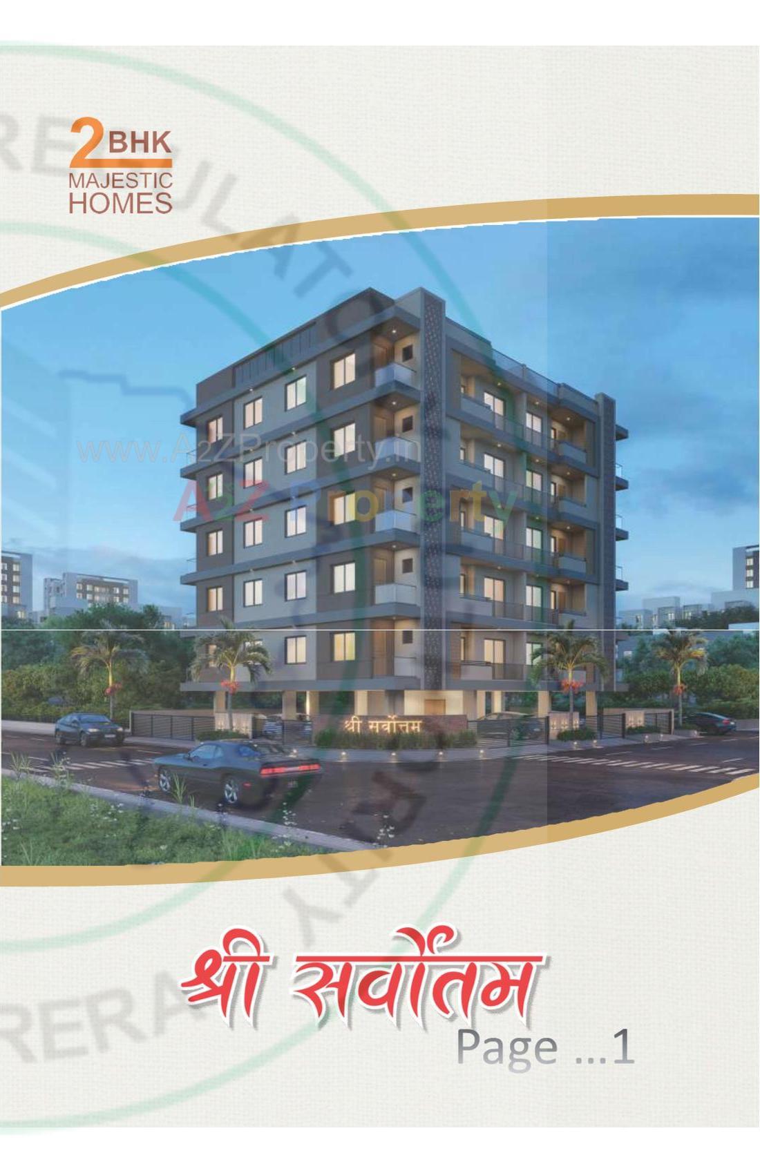 3D Elevation of real estate project Shree Sarvottam located at Zanzarda, Junagadh, Gujarat