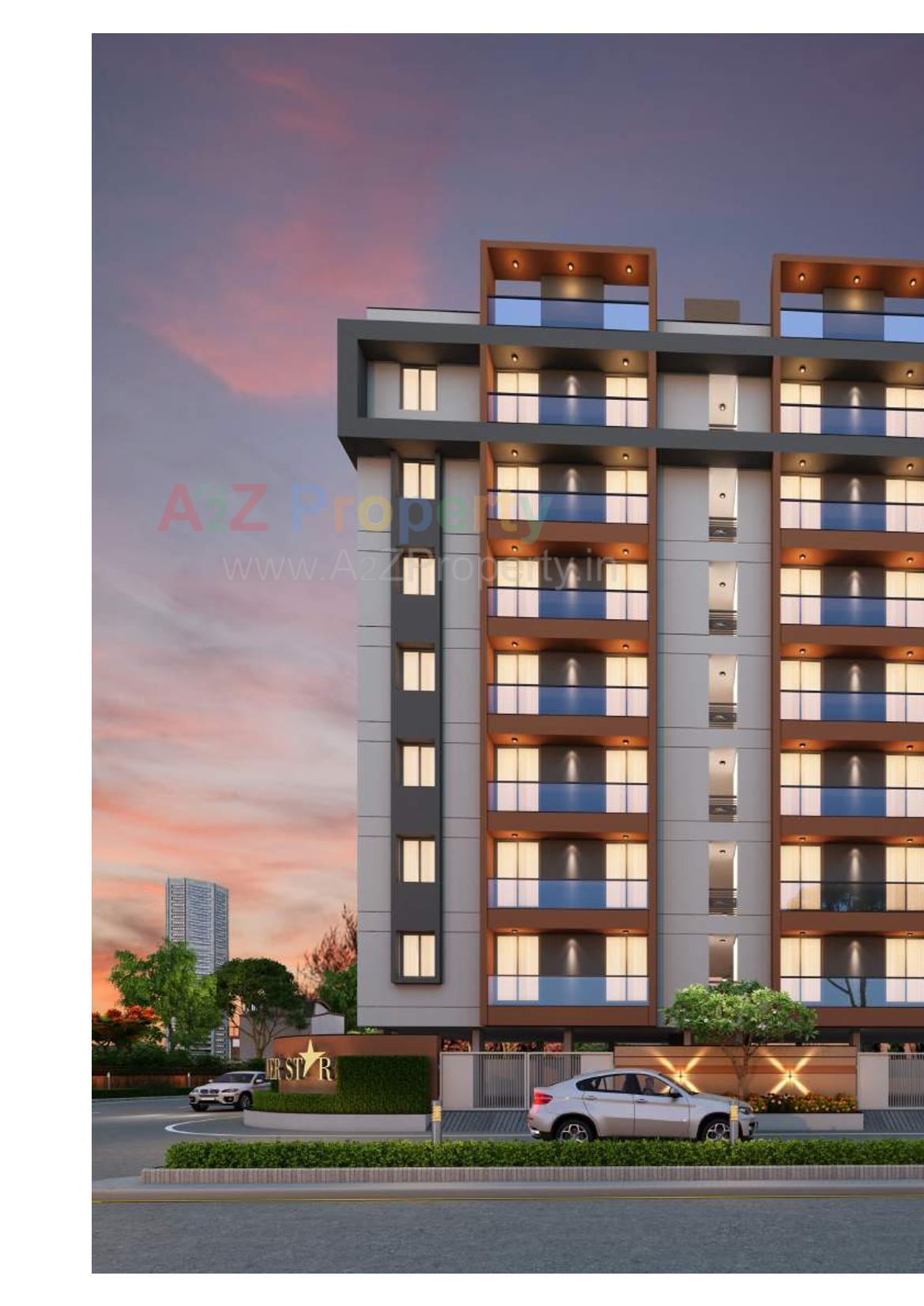 3D Elevation of real estate project Silver Star located at Timbavadi, Junagadh, Gujarat