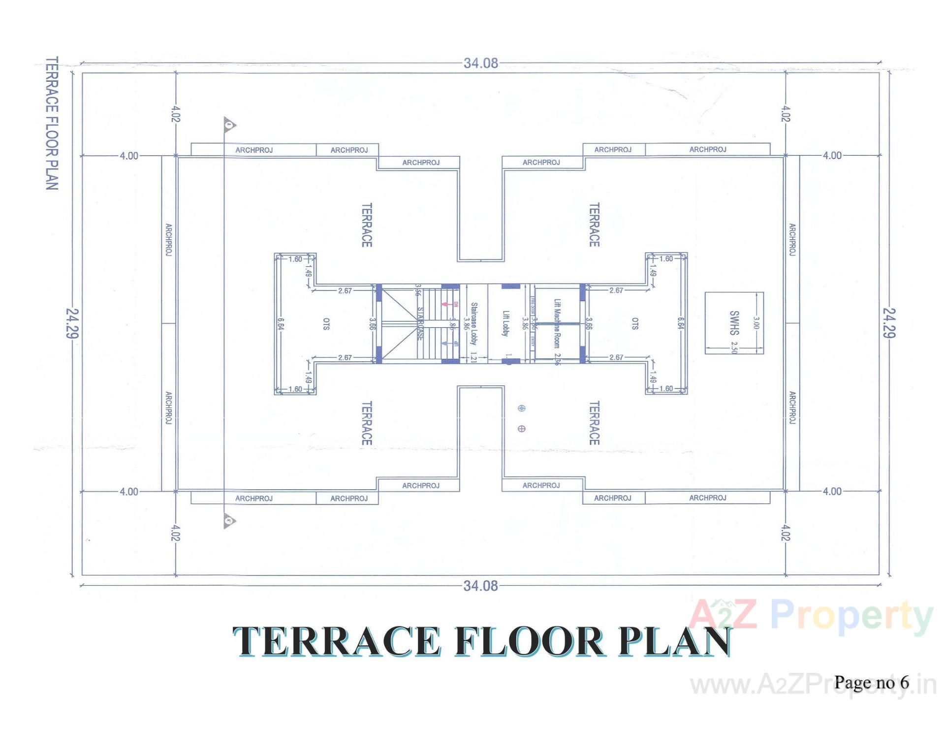 Layout of real estate project Sky Heights located at Timbavadi, Junagadh, Gujarat