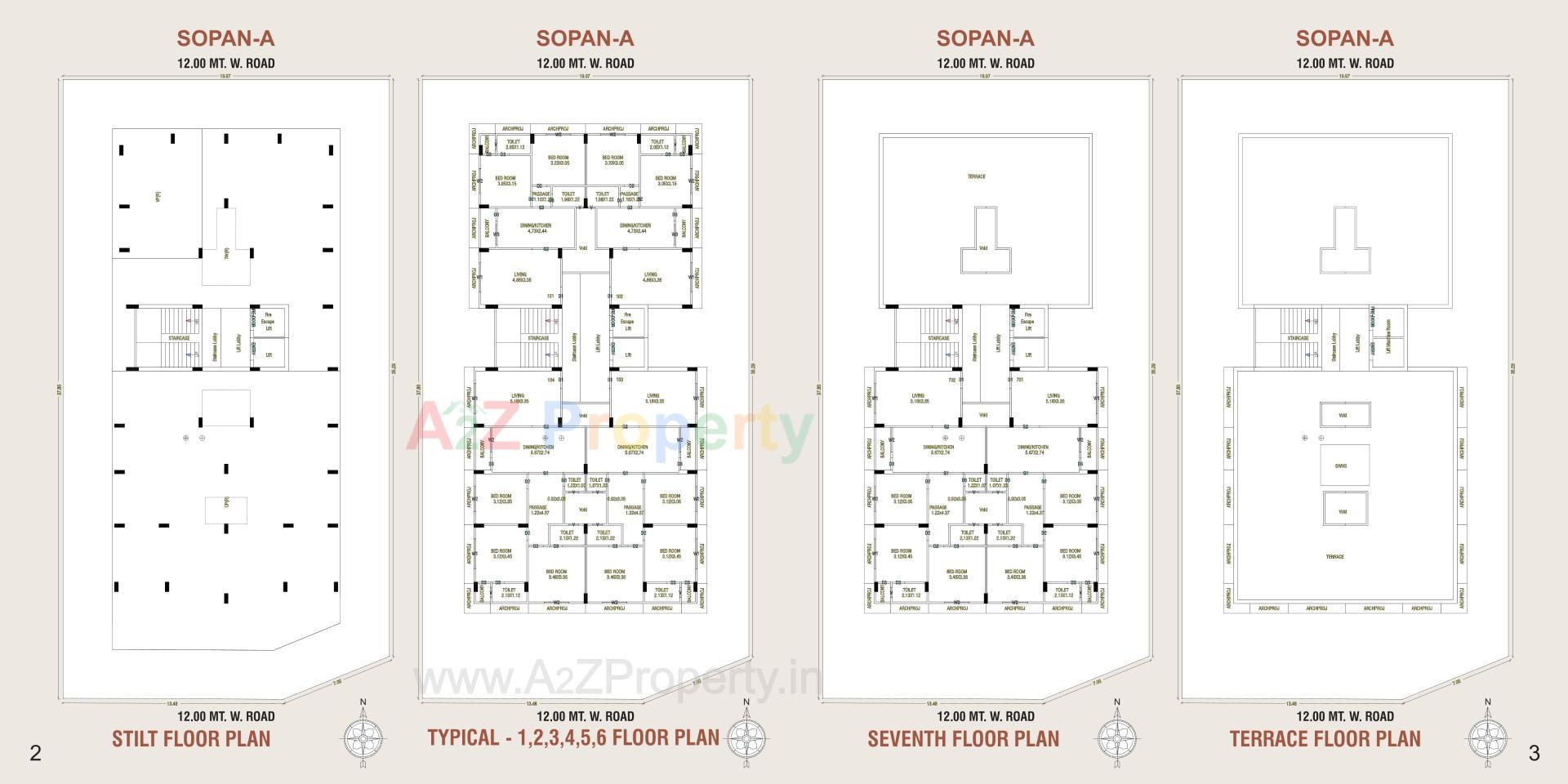 Layout of real estate project Sopan Heights located at Zanzarda, Junagadh, Gujarat