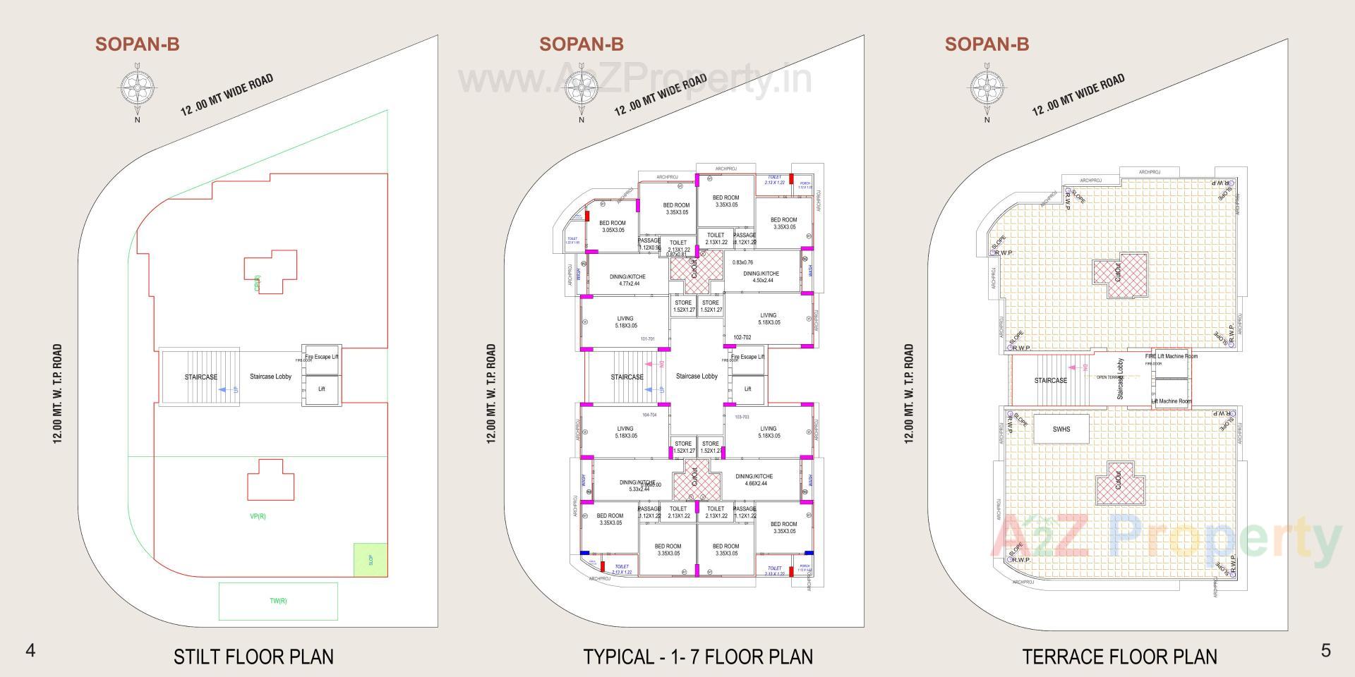 Layout of real estate project Sopan Heights located at Zanzarda, Junagadh, Gujarat