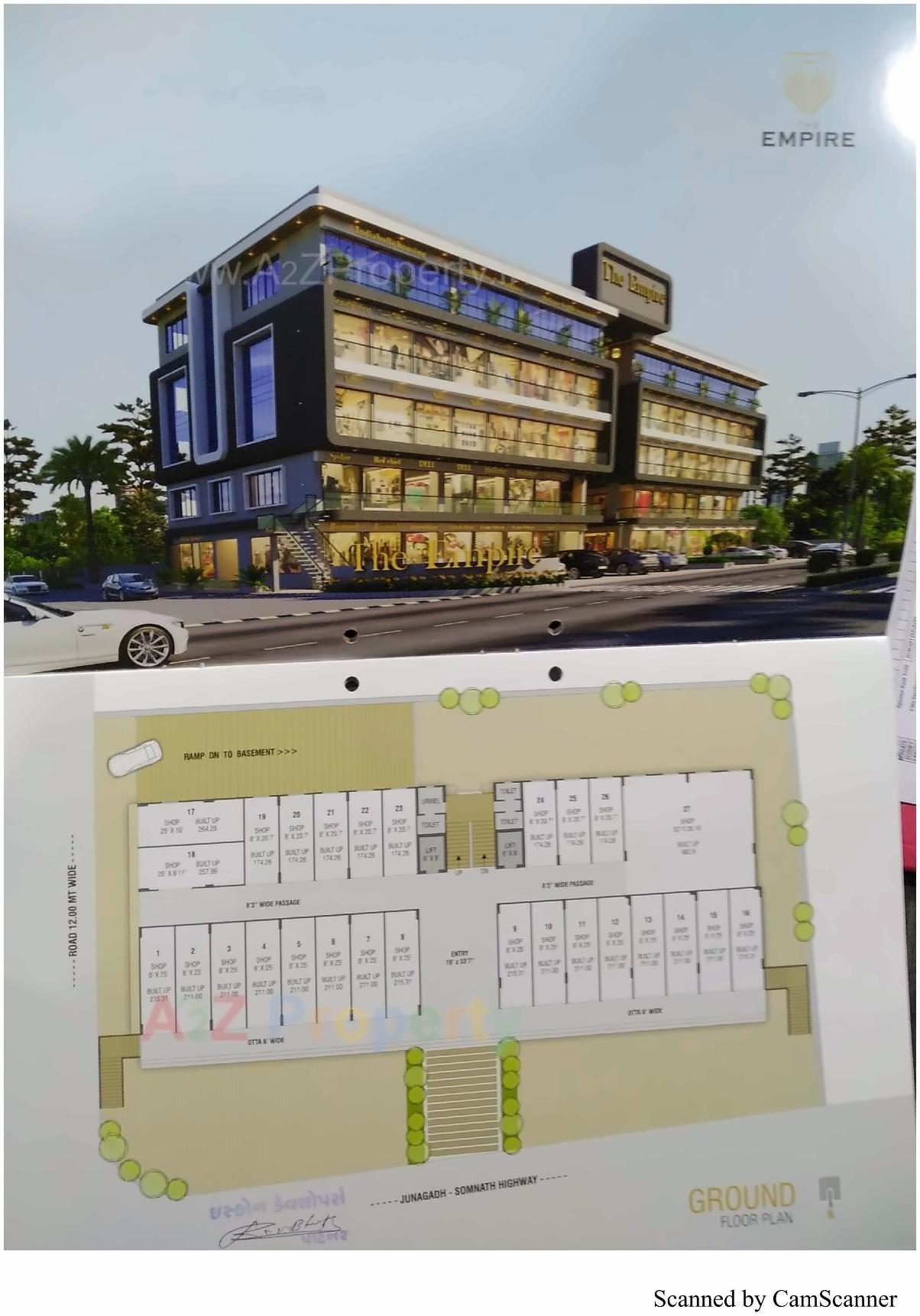 Layout of real estate project The Empire located at Motipalace-township-1, Junagadh, Gujarat