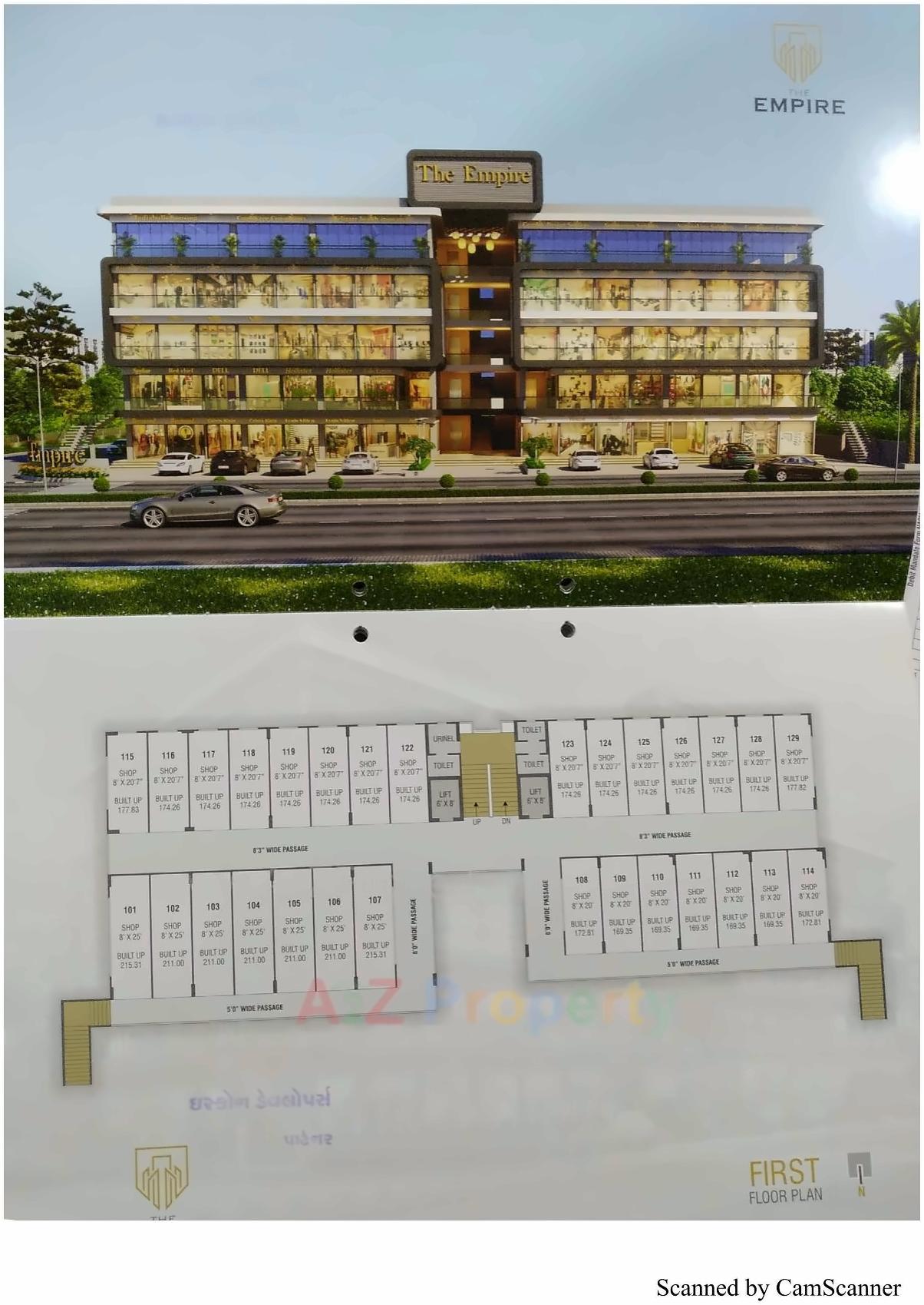 Layout of real estate project The Empire located at Motipalace-township-1, Junagadh, Gujarat