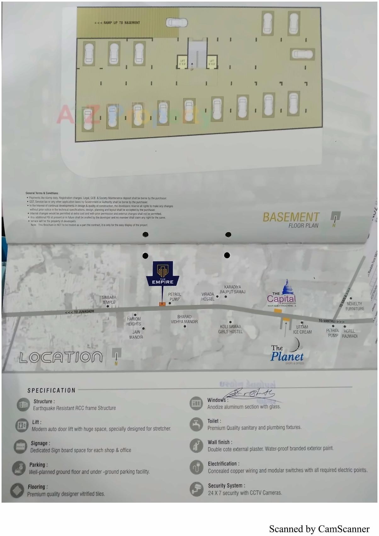 Layout of real estate project The Empire located at Motipalace-township-1, Junagadh, Gujarat