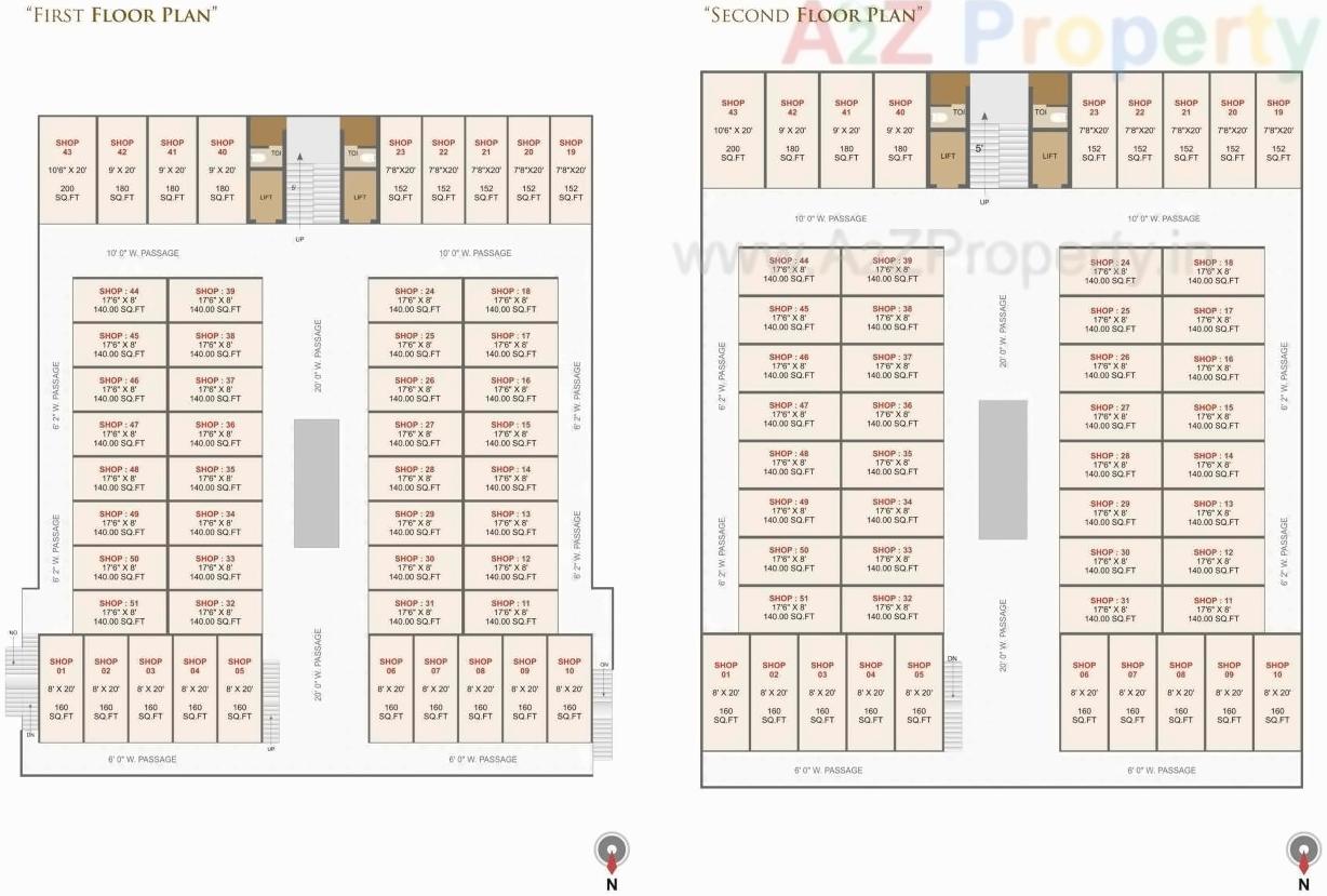 Layout of real estate project The Galaxy located at Timbavadi, Junagadh, Gujarat