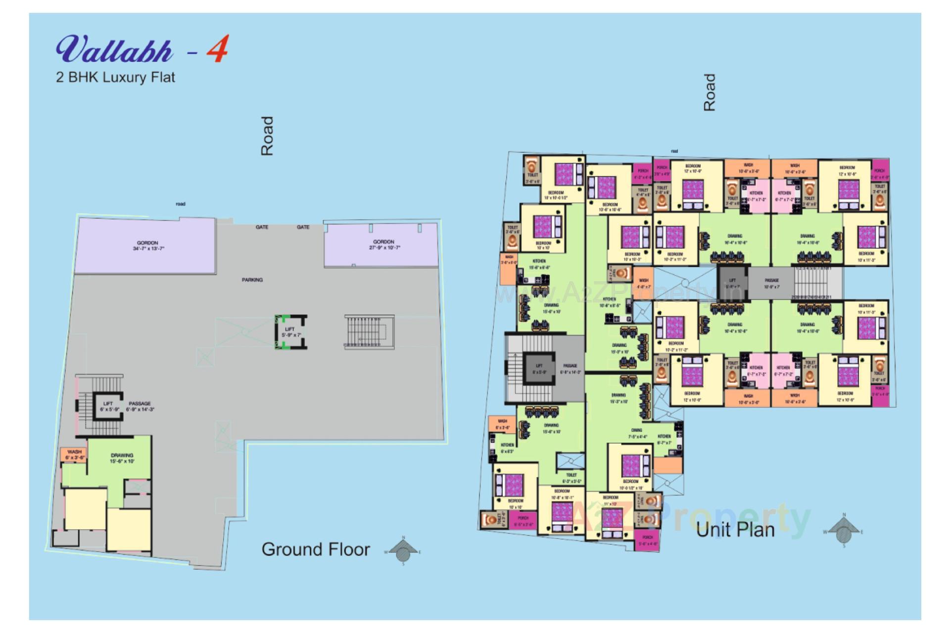 Layout of real estate project Vallabh located at Junagadh, Junagadh, Gujarat